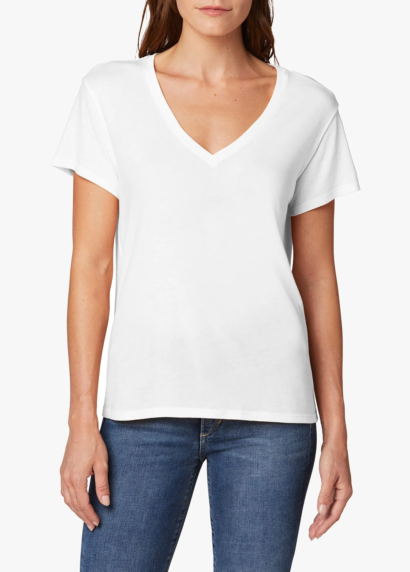 THE RAINE DEEP V-NECK TEE sold by Joe's Jeans