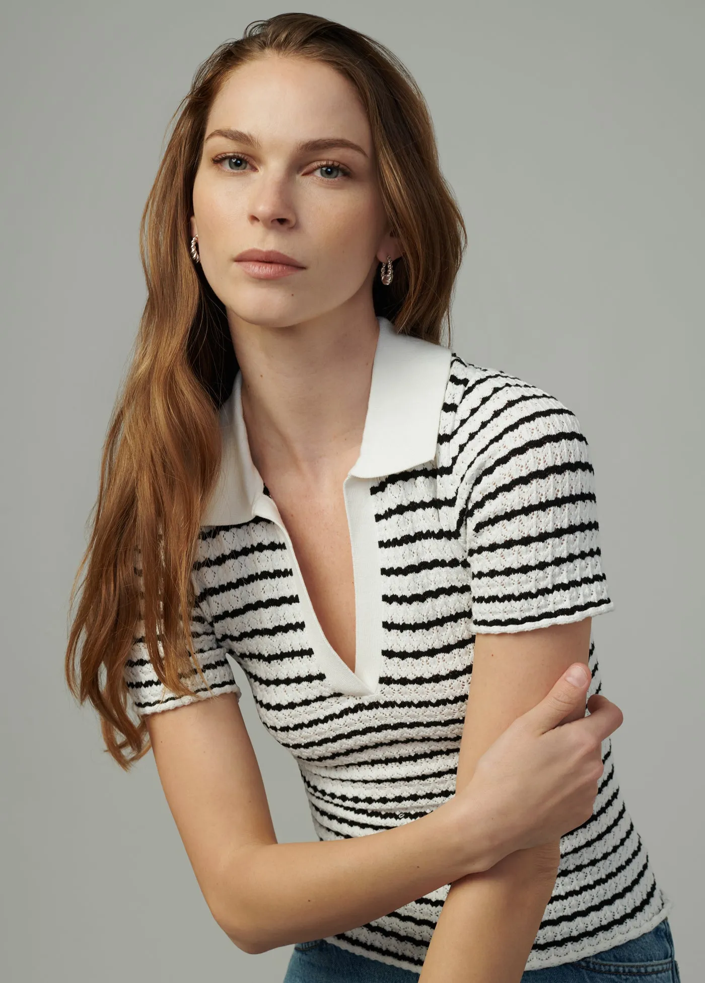 THE JESS POINTELLE POLO SHIRT sold by Joe's Jeans product image thumbnail 5