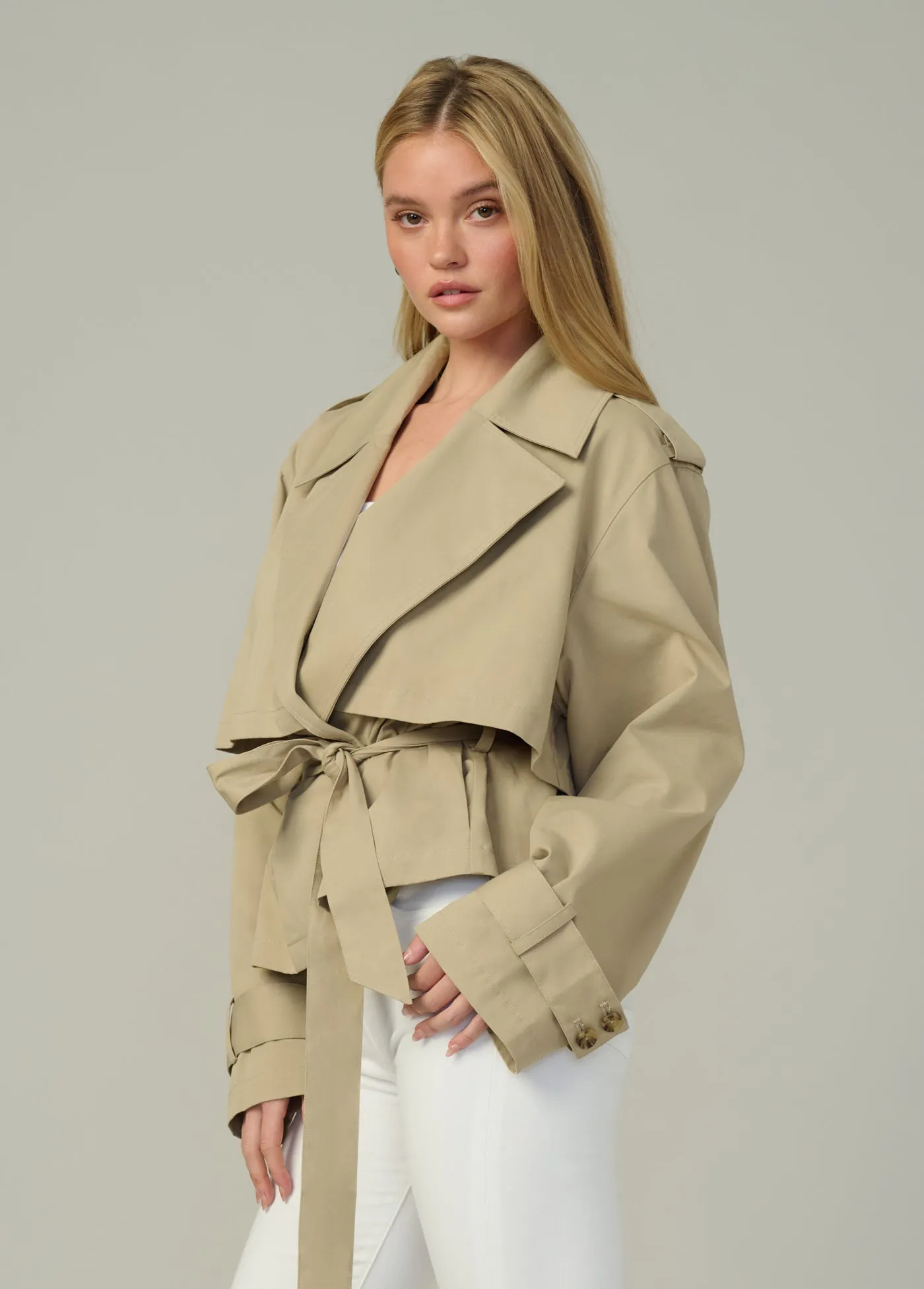 THE LIZ CROPPED TRENCH COAT sold by Joe's Jeans product image thumbnail 3
