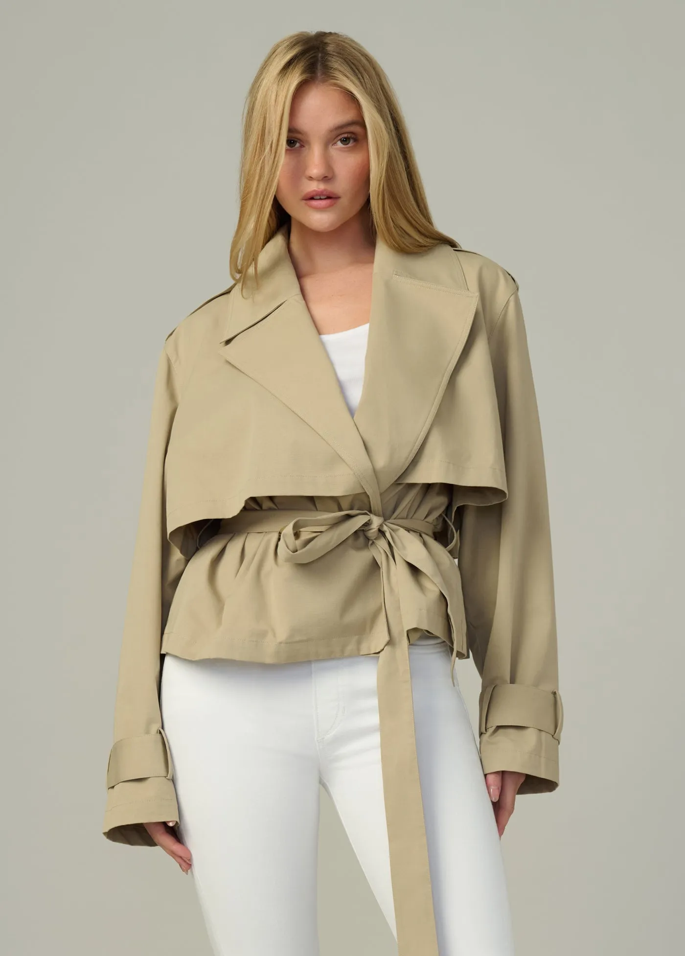 THE LIZ CROPPED TRENCH COAT sold by Joe's Jeans