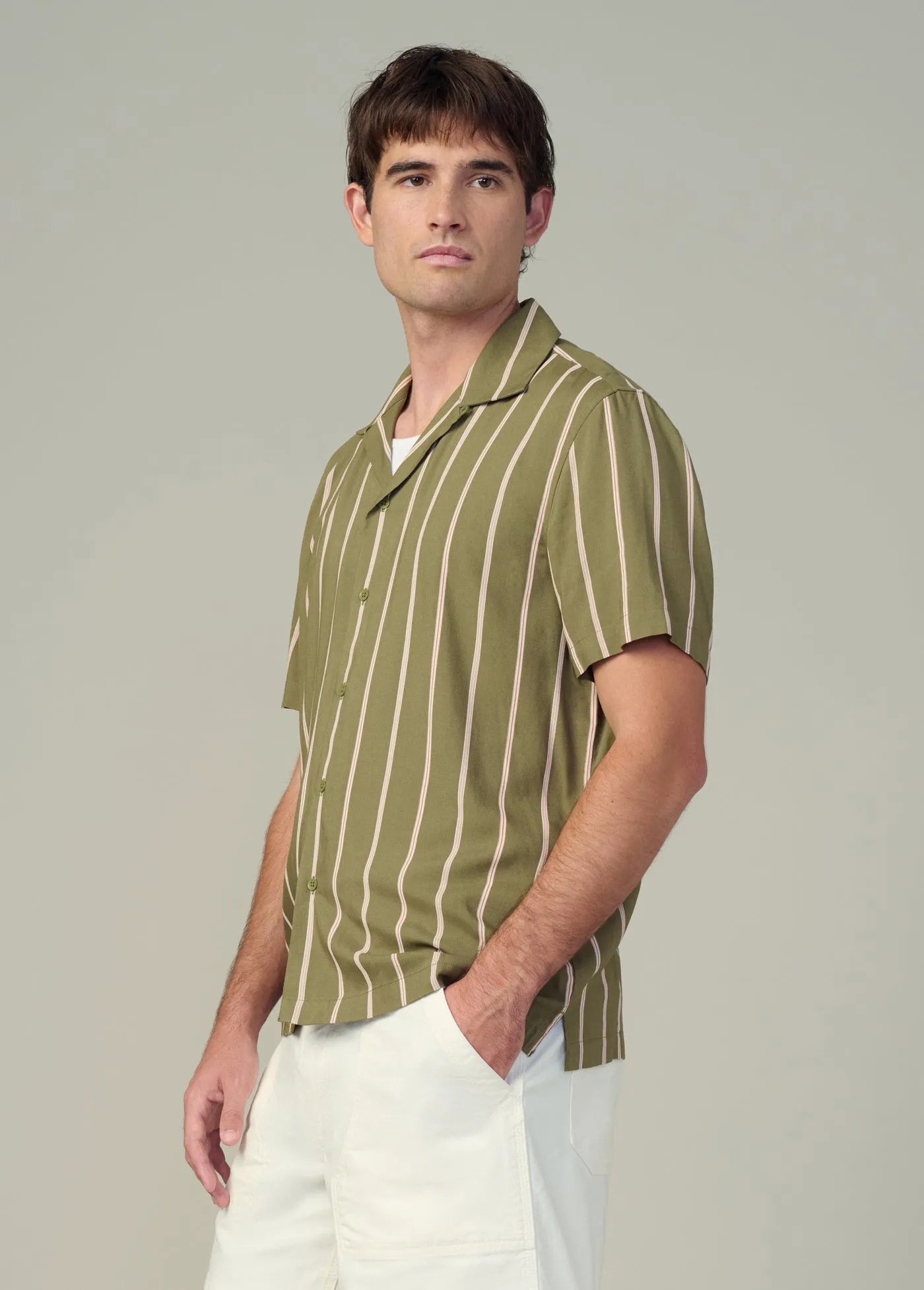 VISCOSE STRIPE CAMP SHIRT sold by Joe's Jeans product image thumbnail 3