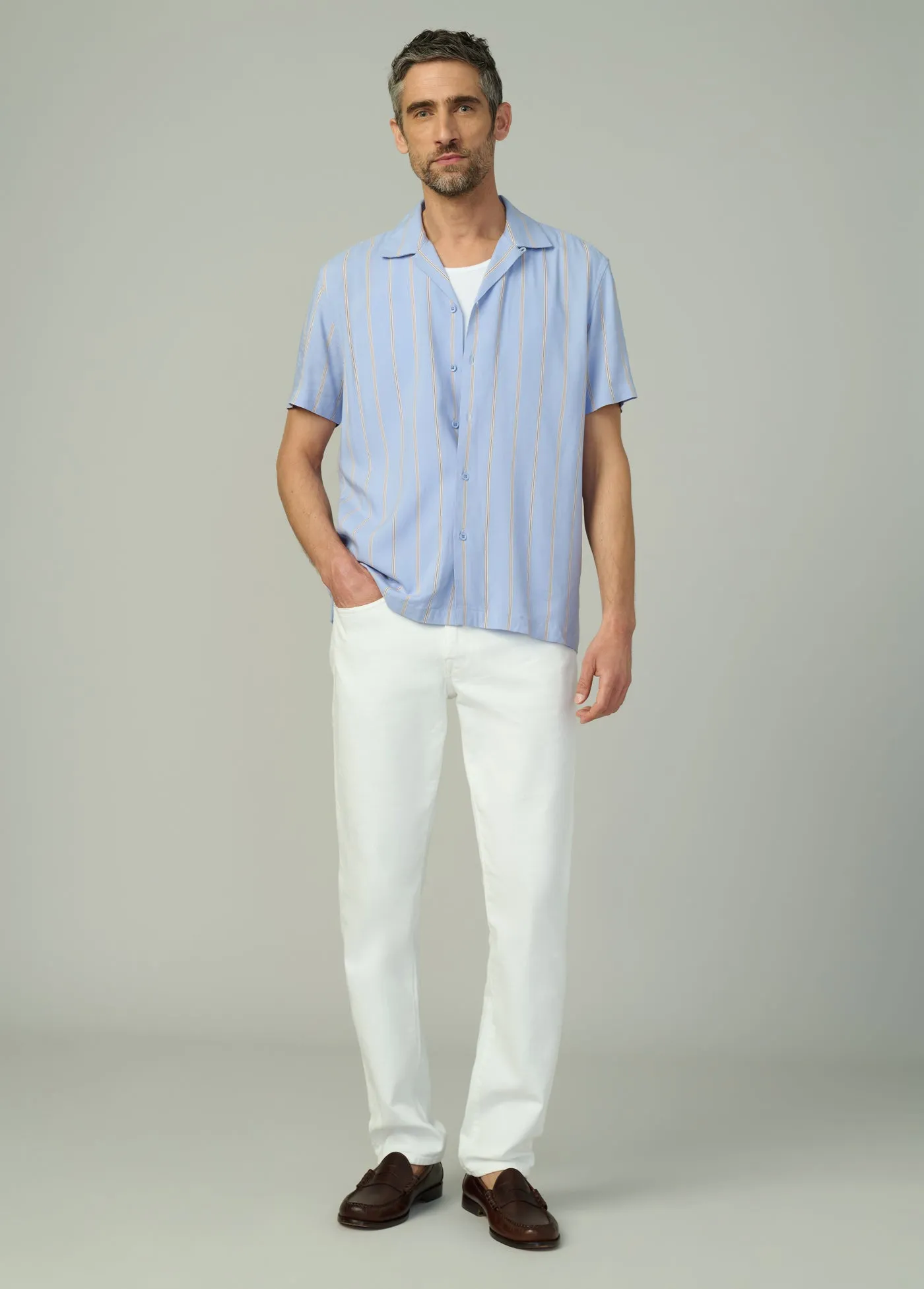 VISCOSE STRIPE CAMP SHIRT sold by Joe's Jeans product image thumbnail 3