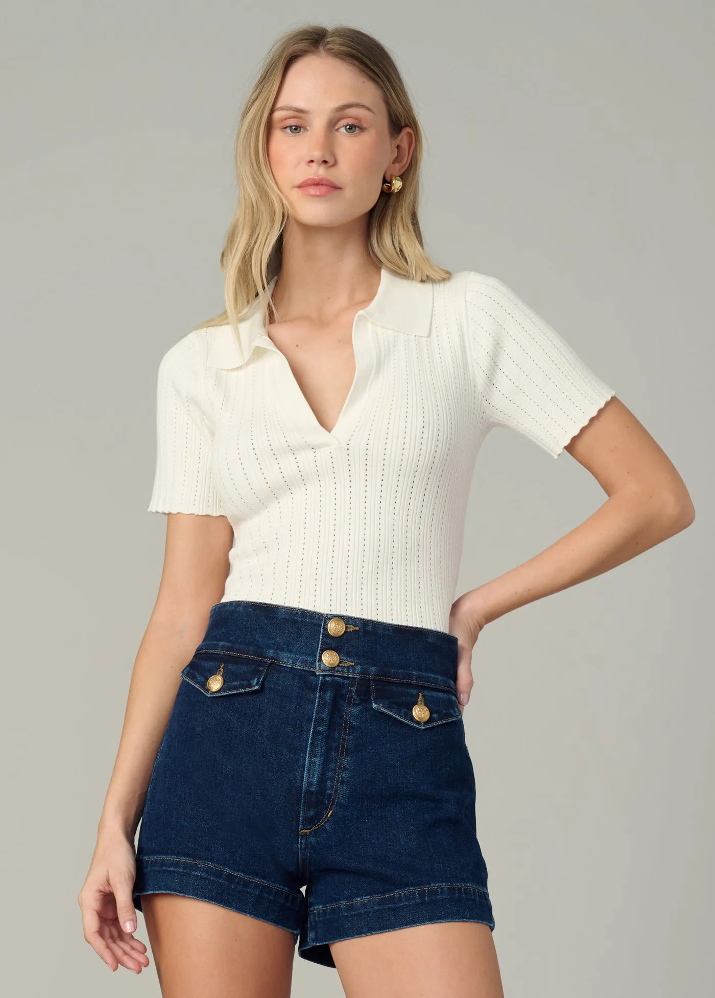 THE JESS POINTELLE POLO SHIRT sold by Joe's Jeans