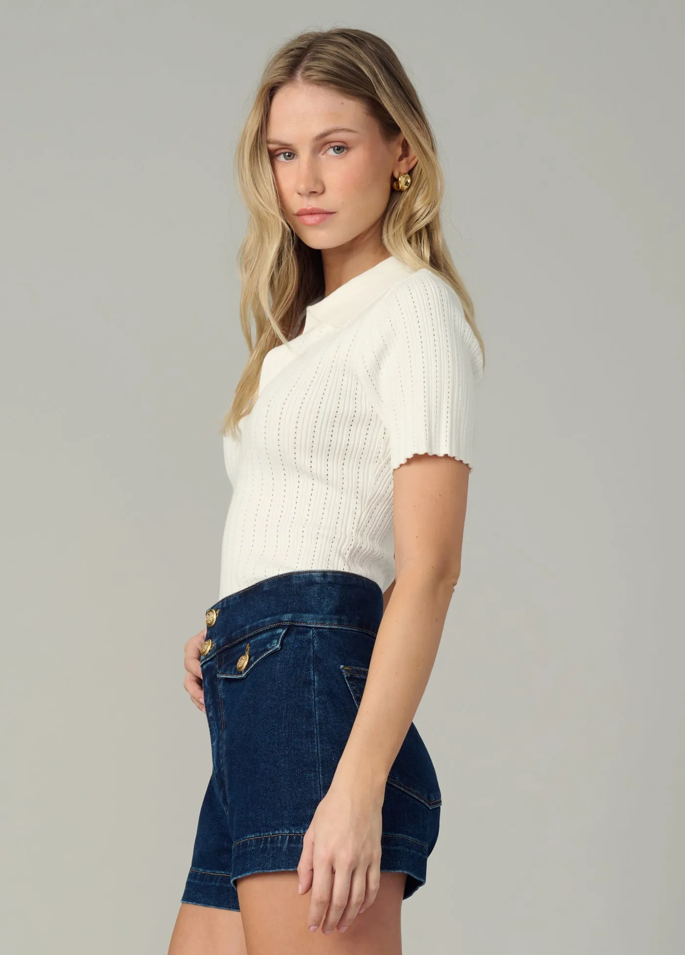 THE JESS POINTELLE POLO SHIRT sold by Joe's Jeans product image thumbnail 3