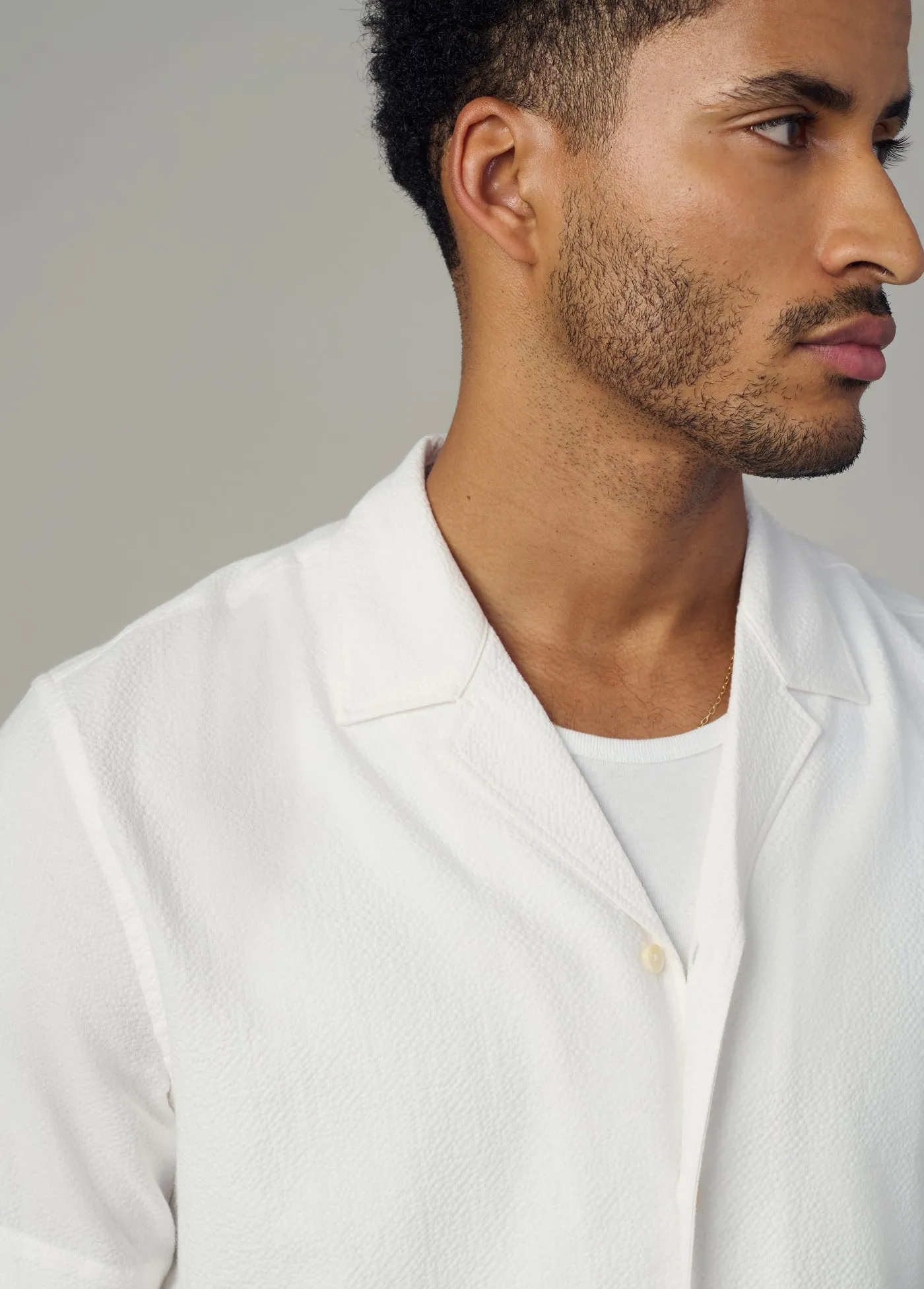 SHORT SLEEVE SEERSUCKER CAMP SHIRT sold by Joe's Jeans product image thumbnail 5