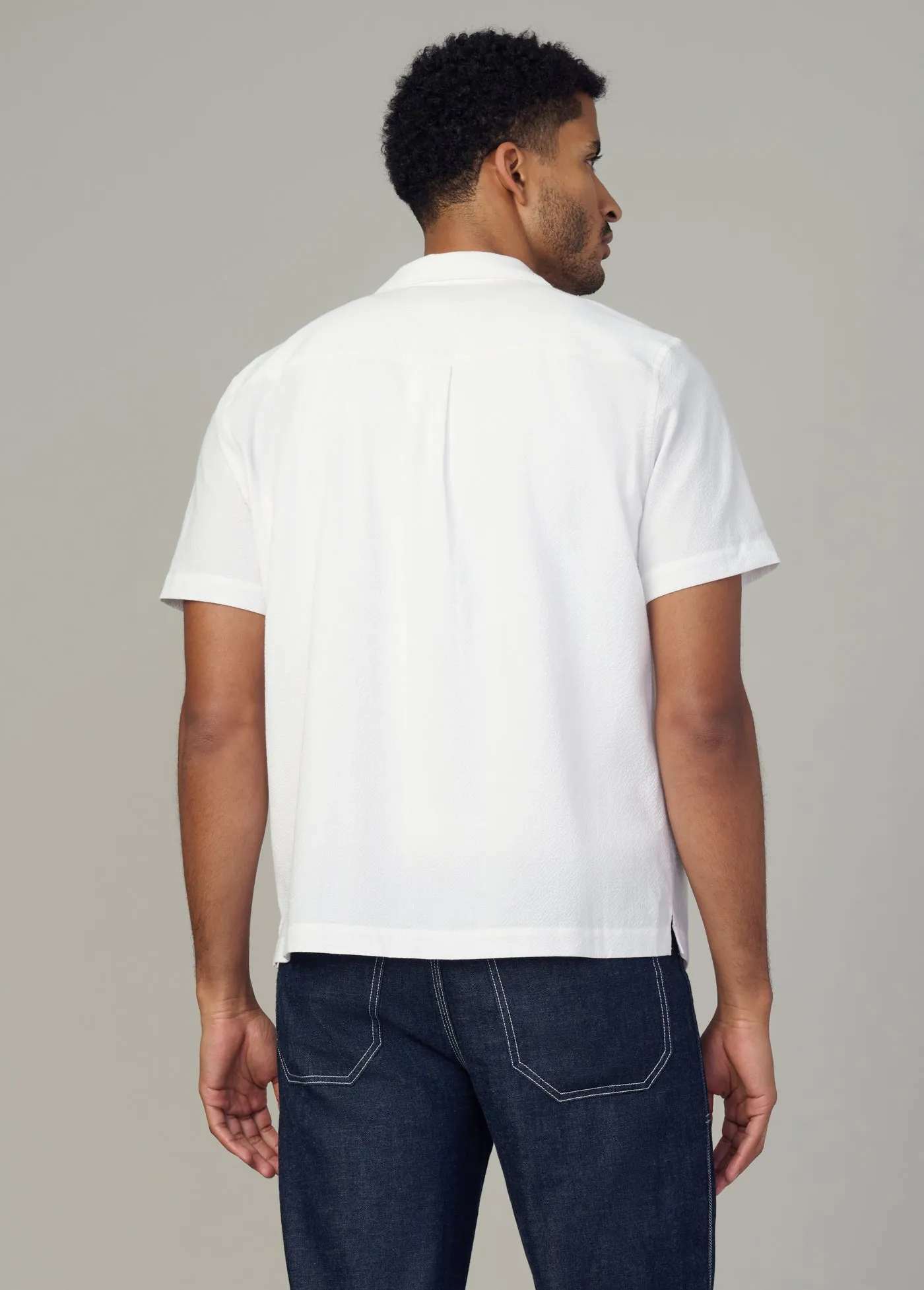 SHORT SLEEVE SEERSUCKER CAMP SHIRT sold by Joe's Jeans product image thumbnail 4