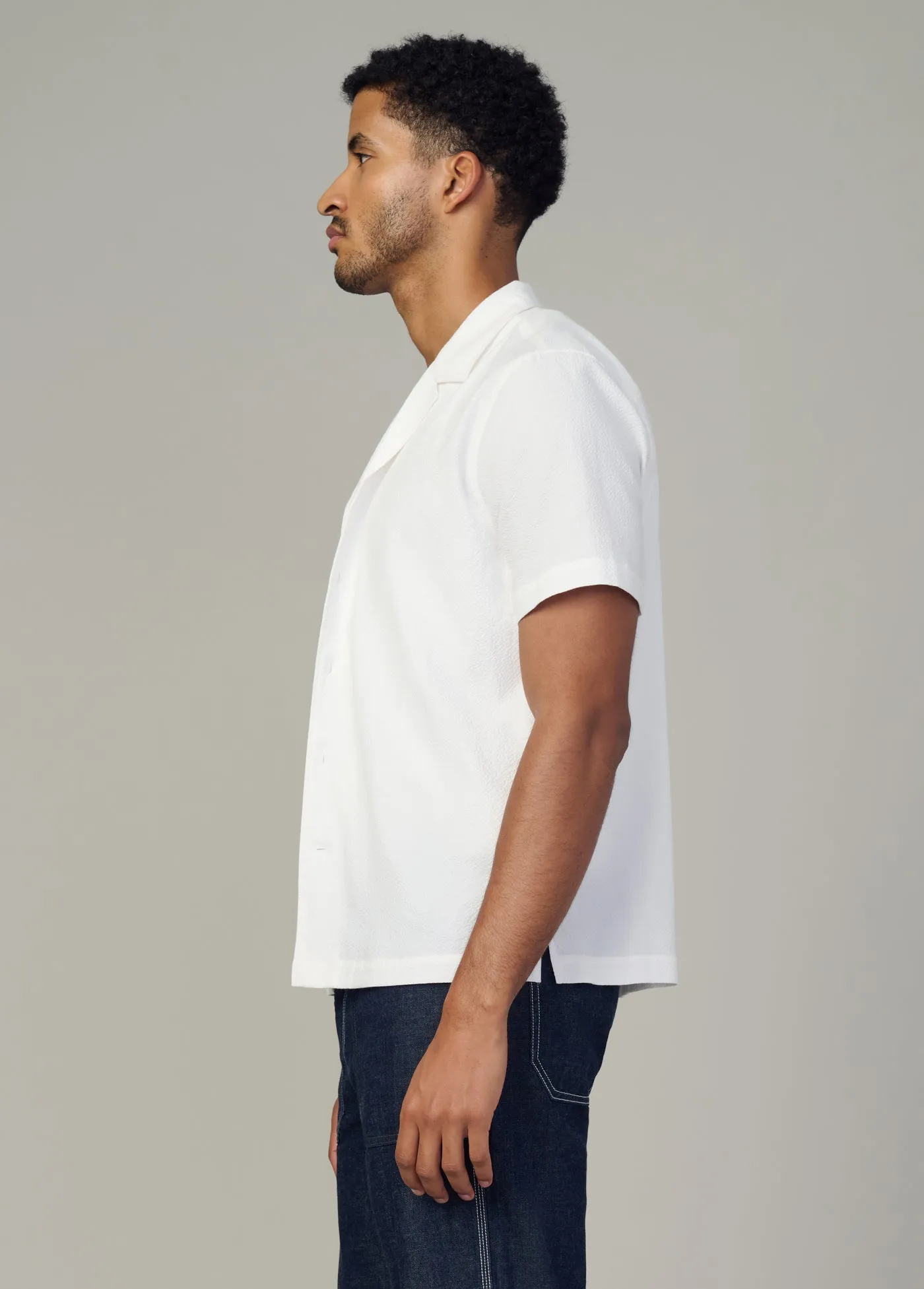 SHORT SLEEVE SEERSUCKER CAMP SHIRT sold by Joe's Jeans product image thumbnail 3