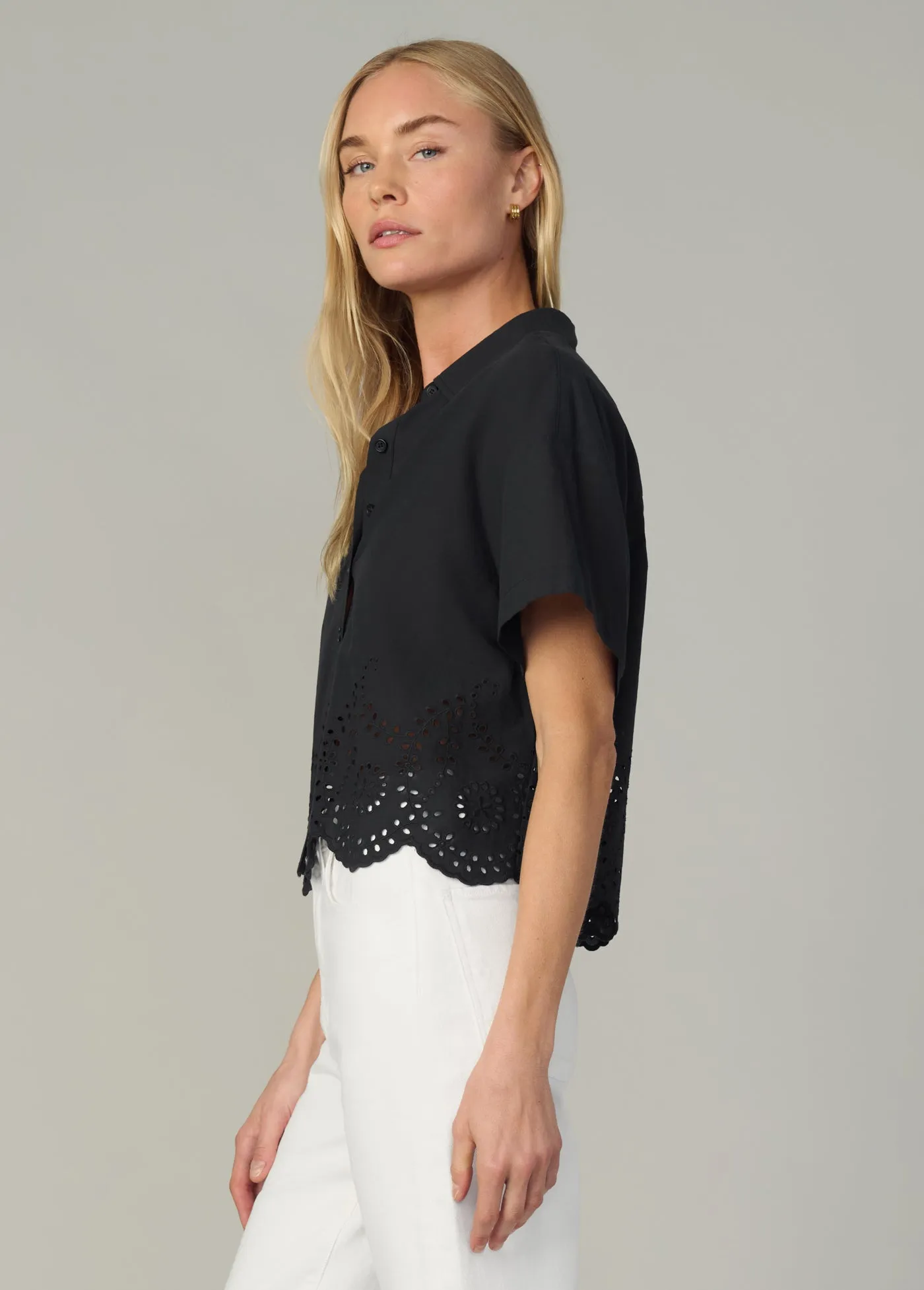 THE EYELET SHORT SLEEVE SHIRT sold by Joe's Jeans product image thumbnail 2