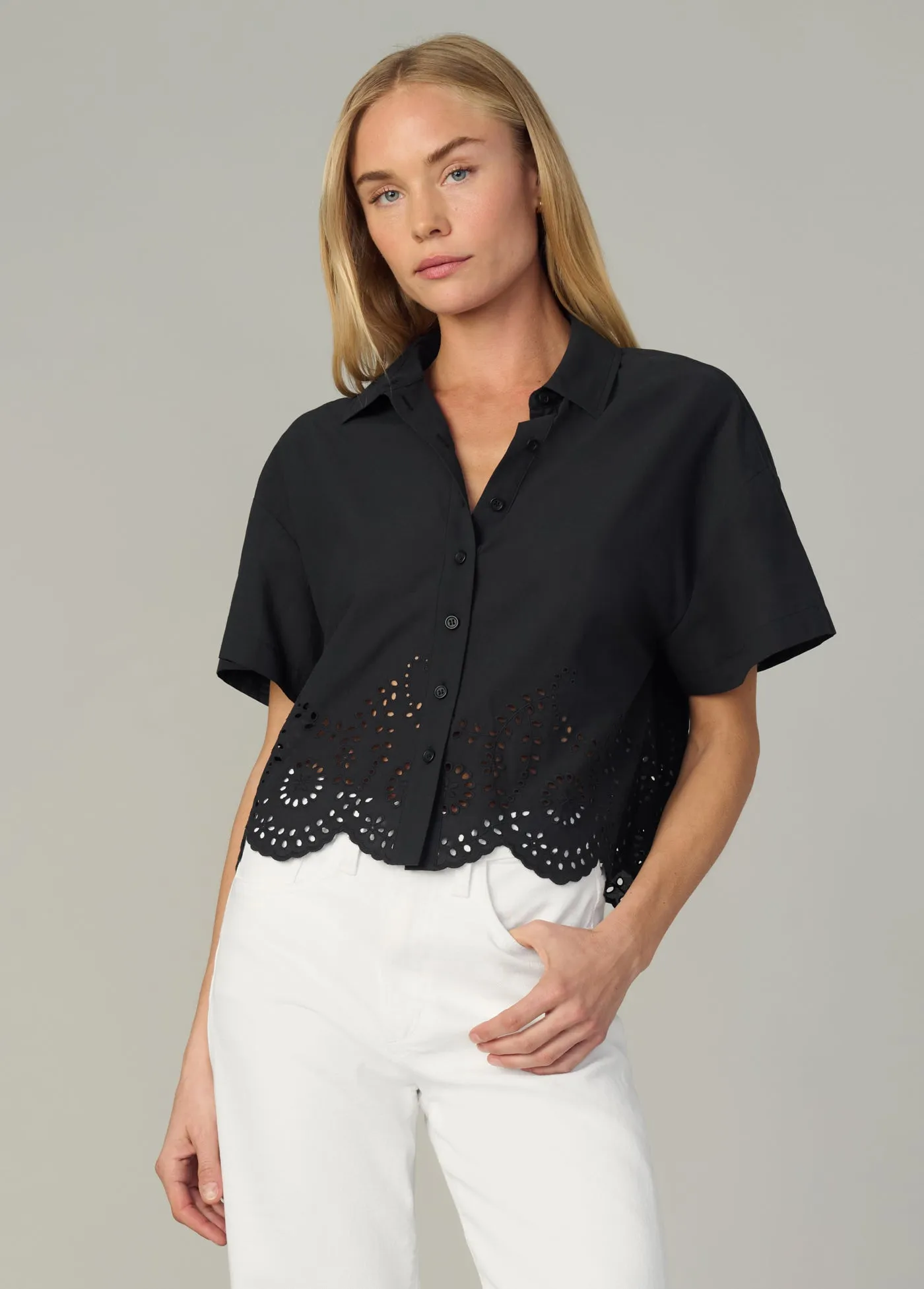 THE EYELET SHORT SLEEVE SHIRT sold by Joe's Jeans