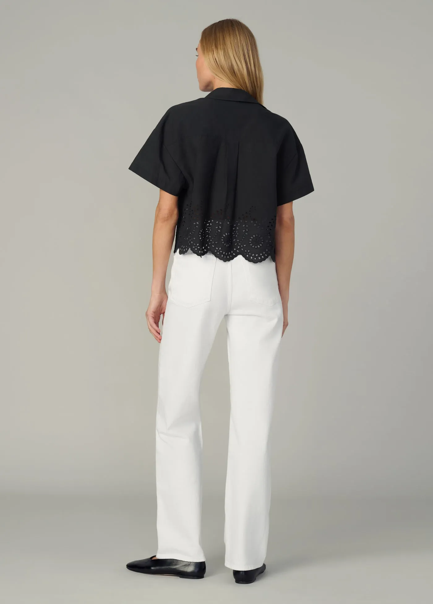 THE EYELET SHORT SLEEVE SHIRT sold by Joe's Jeans product image thumbnail 5