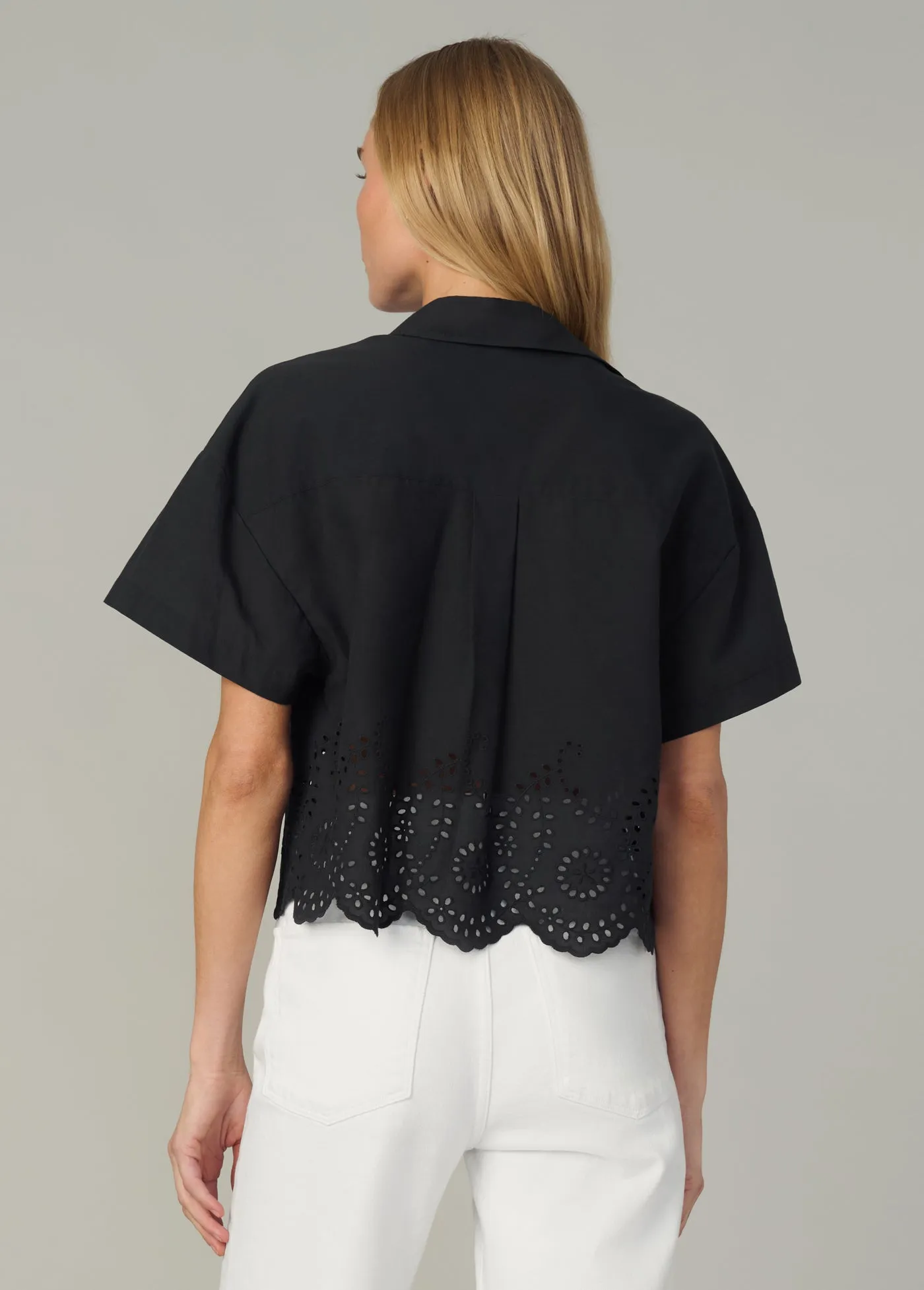 THE EYELET SHORT SLEEVE SHIRT sold by Joe's Jeans product image thumbnail 3