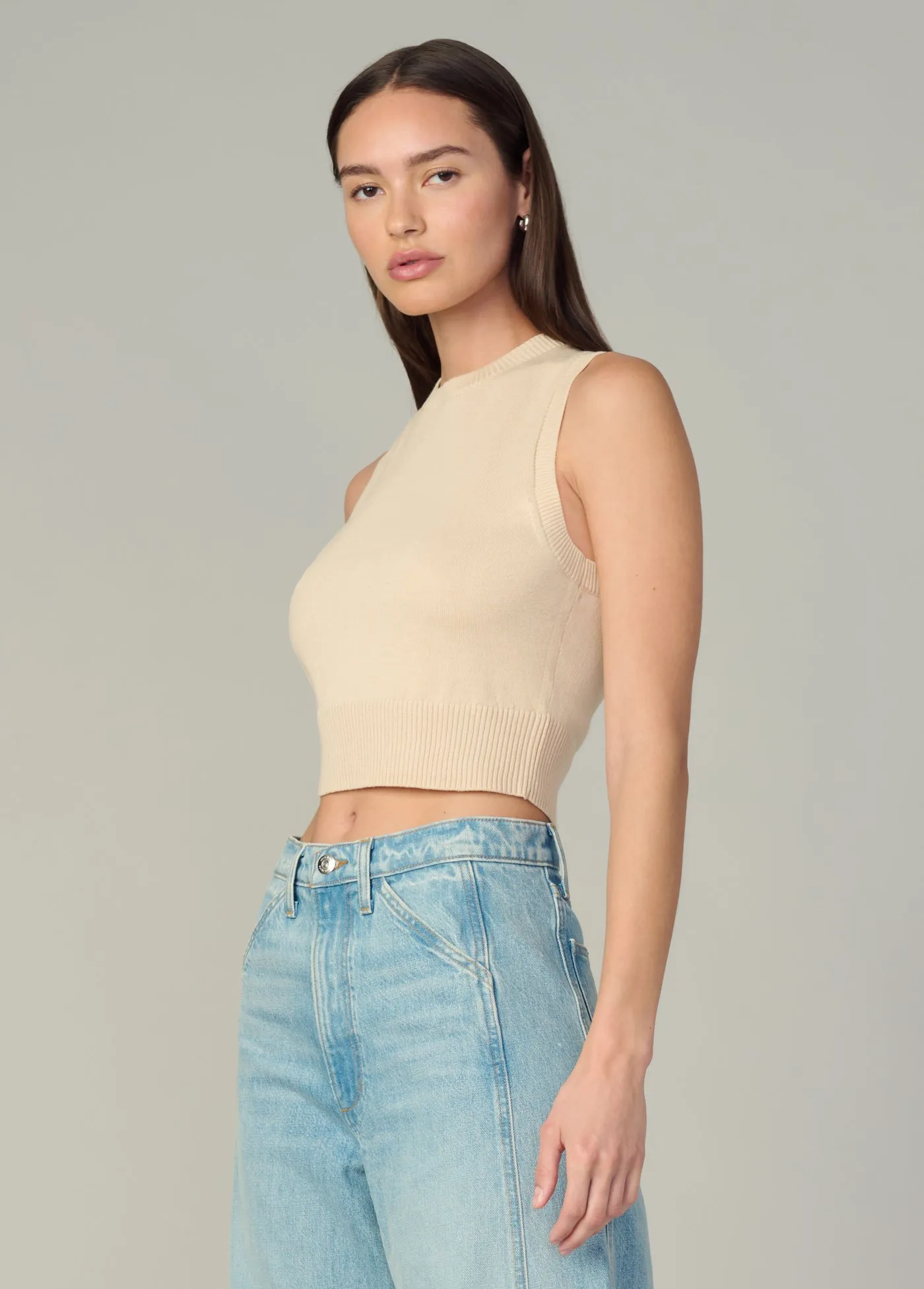 THE LAUREL SHRUNKEN SWEATER VEST sold by Joe's Jeans product image thumbnail 3