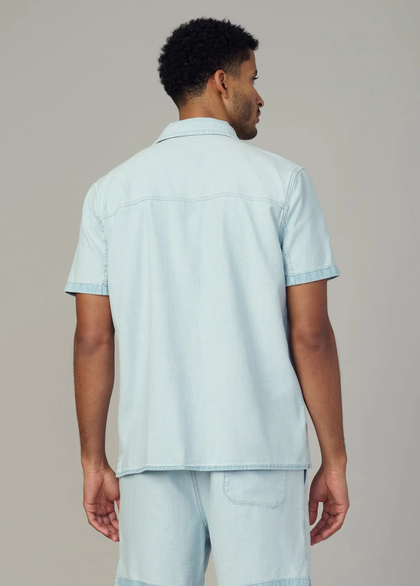 REVERSE CHAMBRAY CAMP SHIRT sold by Joe's Jeans product image thumbnail 2