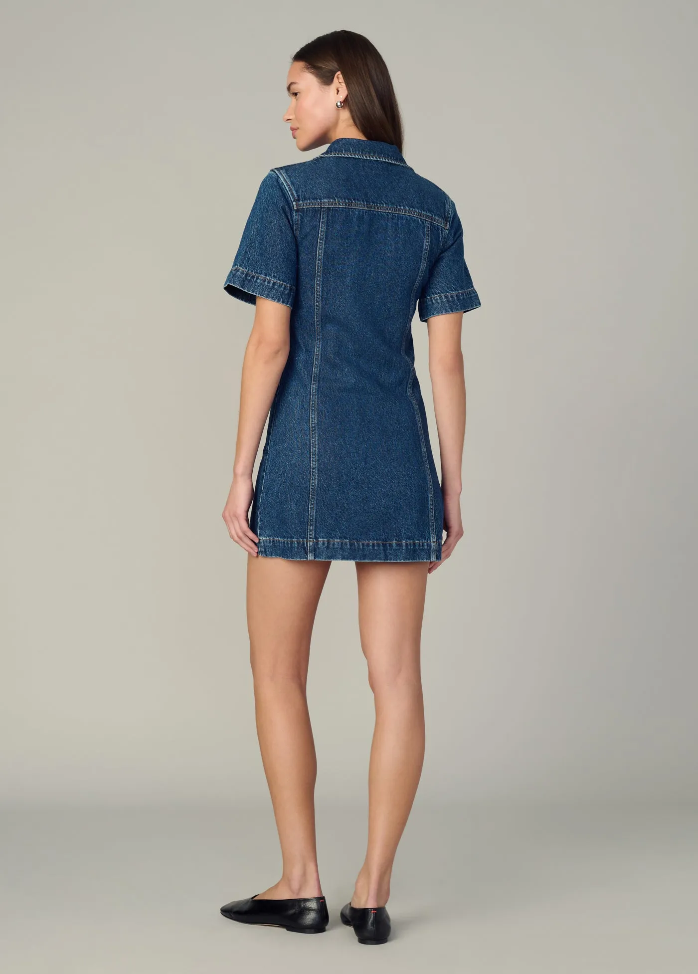 THE DENIM TUCKER SHIFT DRESS sold by Joe's Jeans product image thumbnail 3
