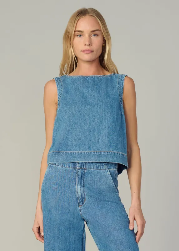 THE BOAT NECK DENIM SHELL TOP sold by Joe's Jeans