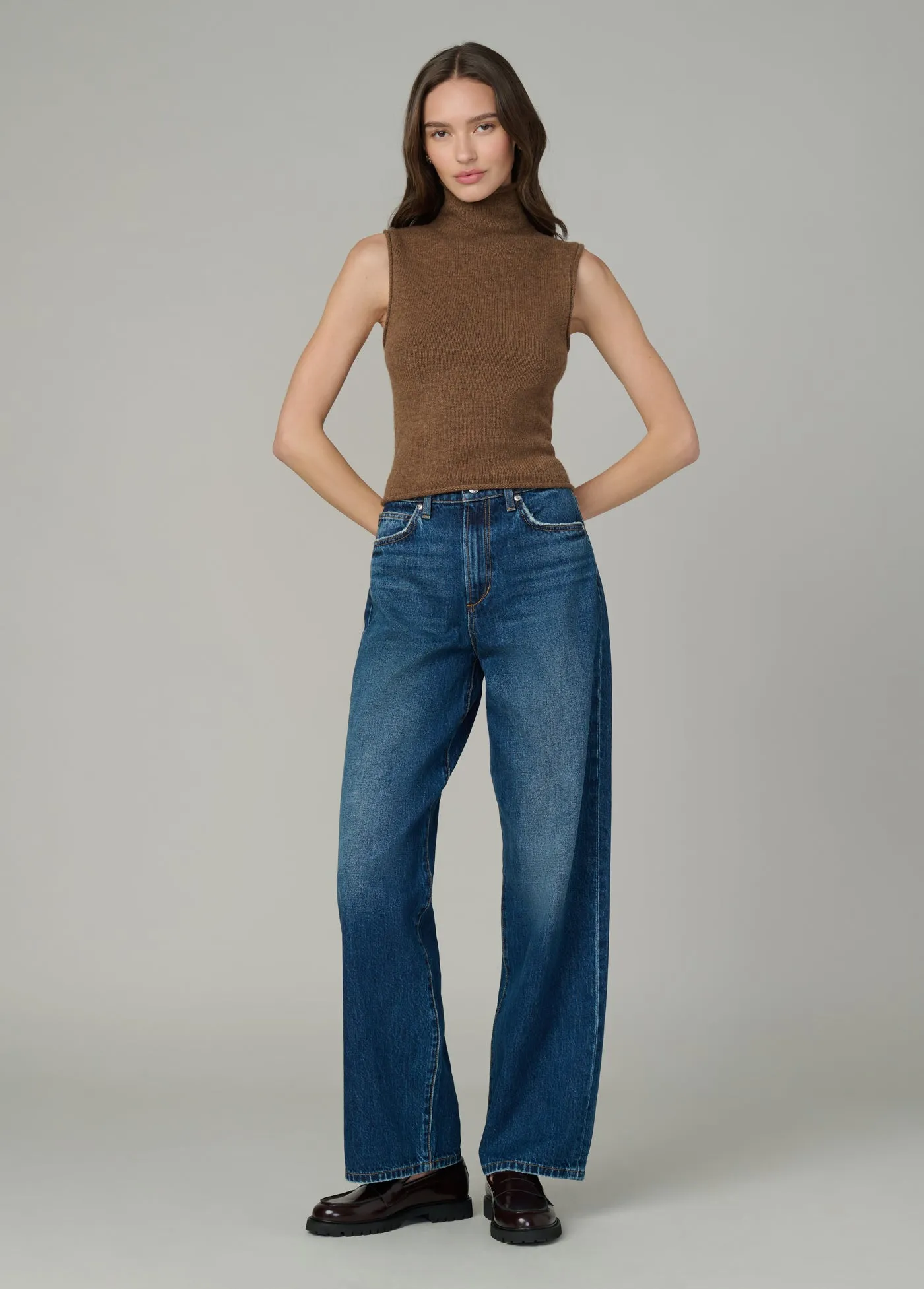 THE STEVIE SLEEVELESS ROLL NECK SWEATER sold by Joe's Jeans product image thumbnail 2