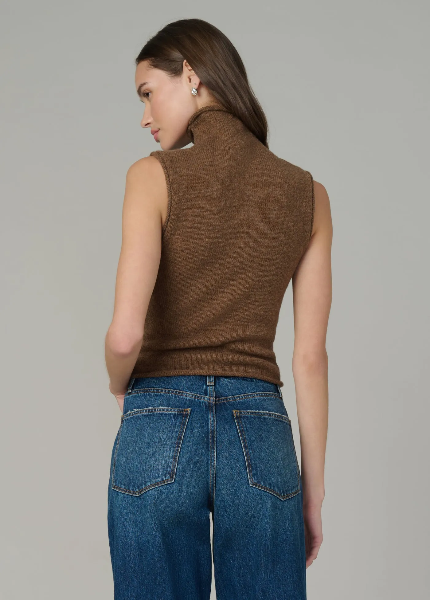 THE STEVIE SLEEVELESS ROLL NECK SWEATER sold by Joe's Jeans product image thumbnail 4