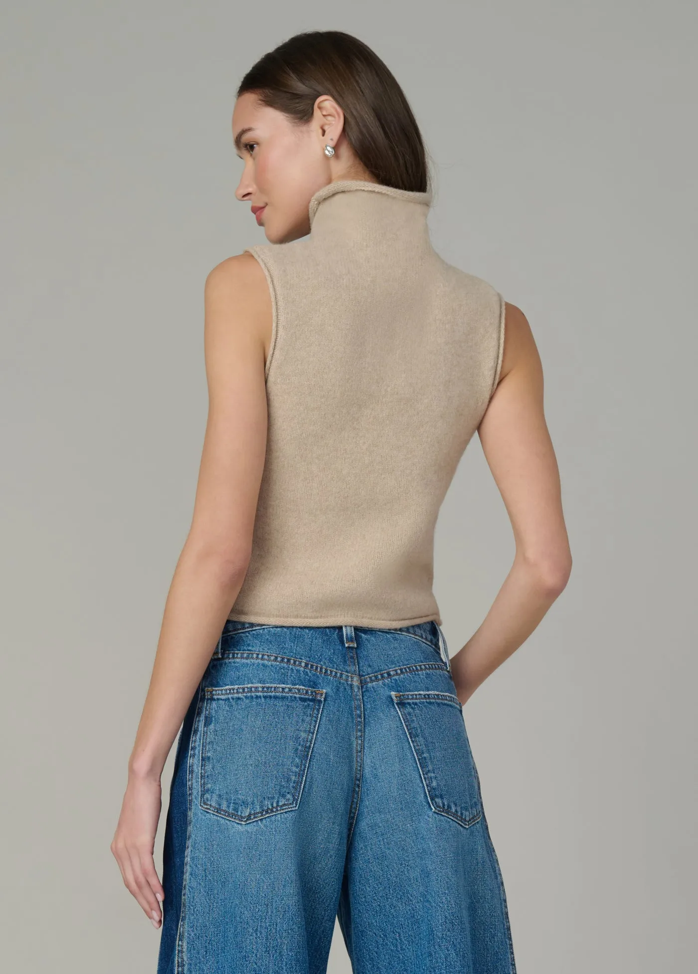 THE STEVIE SLEEVELESS ROLL NECK SWEATER sold by Joe's Jeans product image thumbnail 4