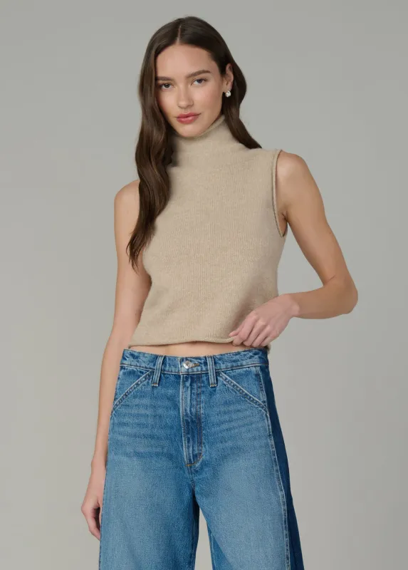THE STEVIE SLEEVELESS ROLL NECK SWEATER sold by Joe's Jeans