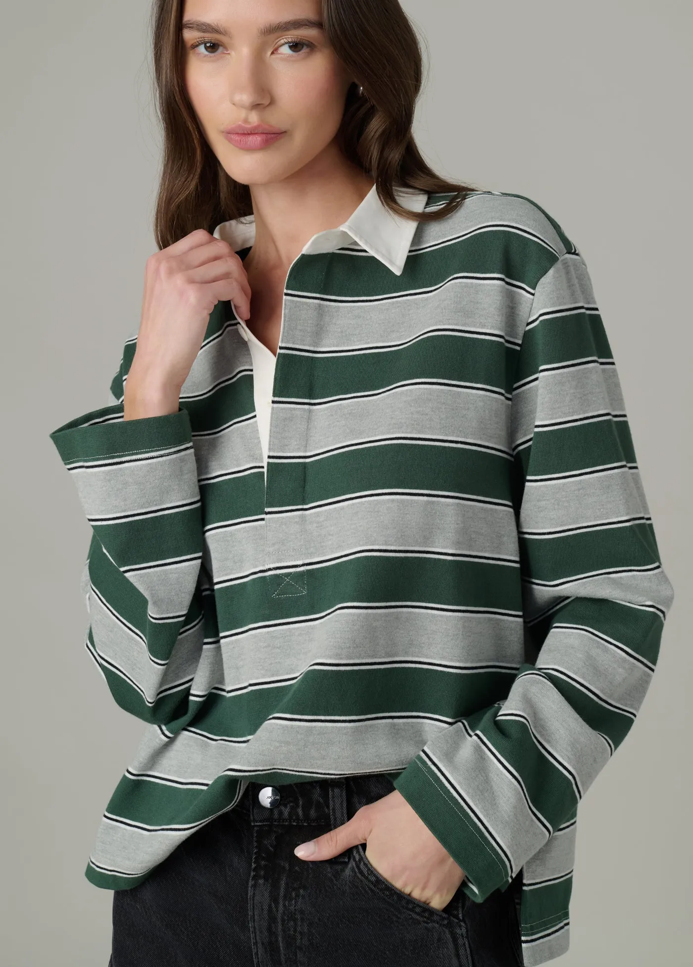 THE DYLAN OVERSIZED RUGBY SHIRT sold by Joe's Jeans product image thumbnail 5