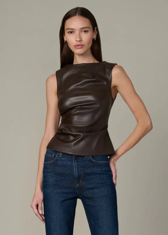 THE MEG VEGAN LEATHER TOP sold by Joe's Jeans
