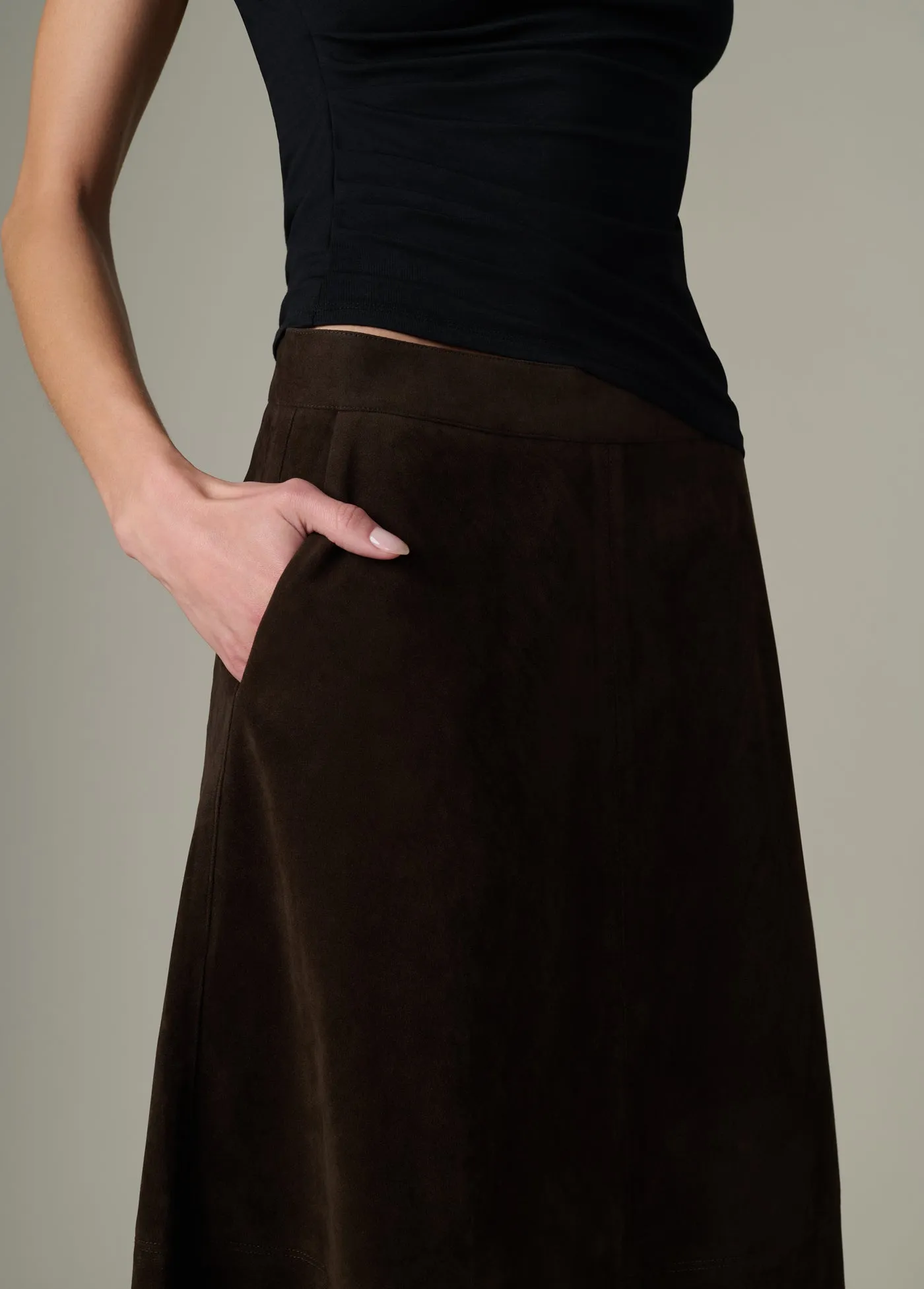 THE TAVI VEGAN SUEDE SKIRT sold by Joe's Jeans product image thumbnail 5