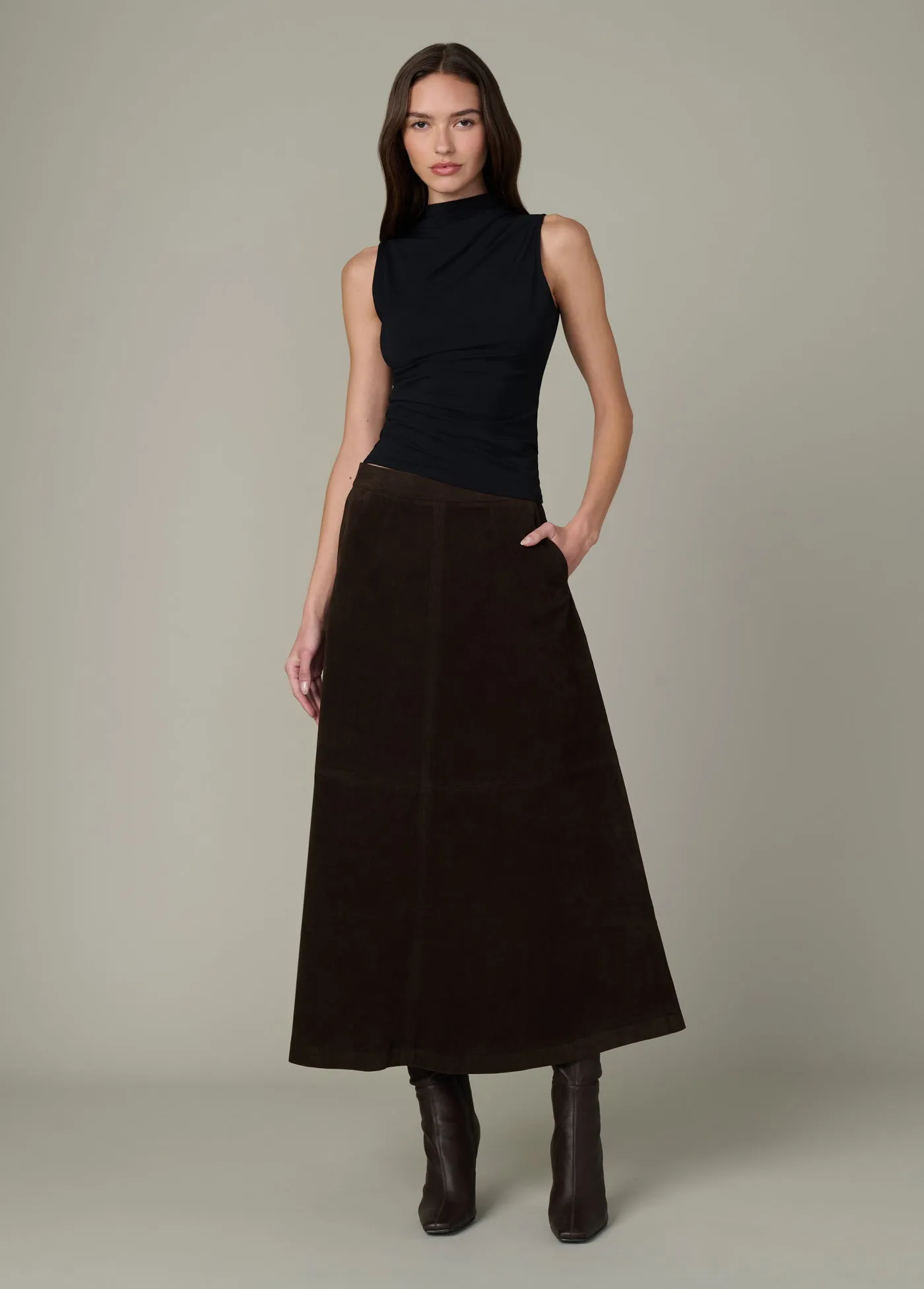 THE TAVI VEGAN SUEDE SKIRT sold by Joe's Jeans