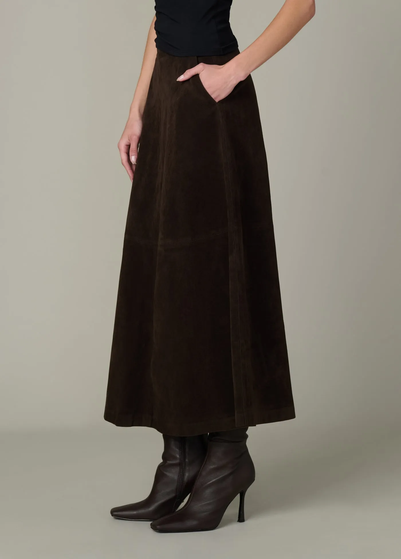 THE TAVI VEGAN SUEDE SKIRT sold by Joe's Jeans product image thumbnail 3