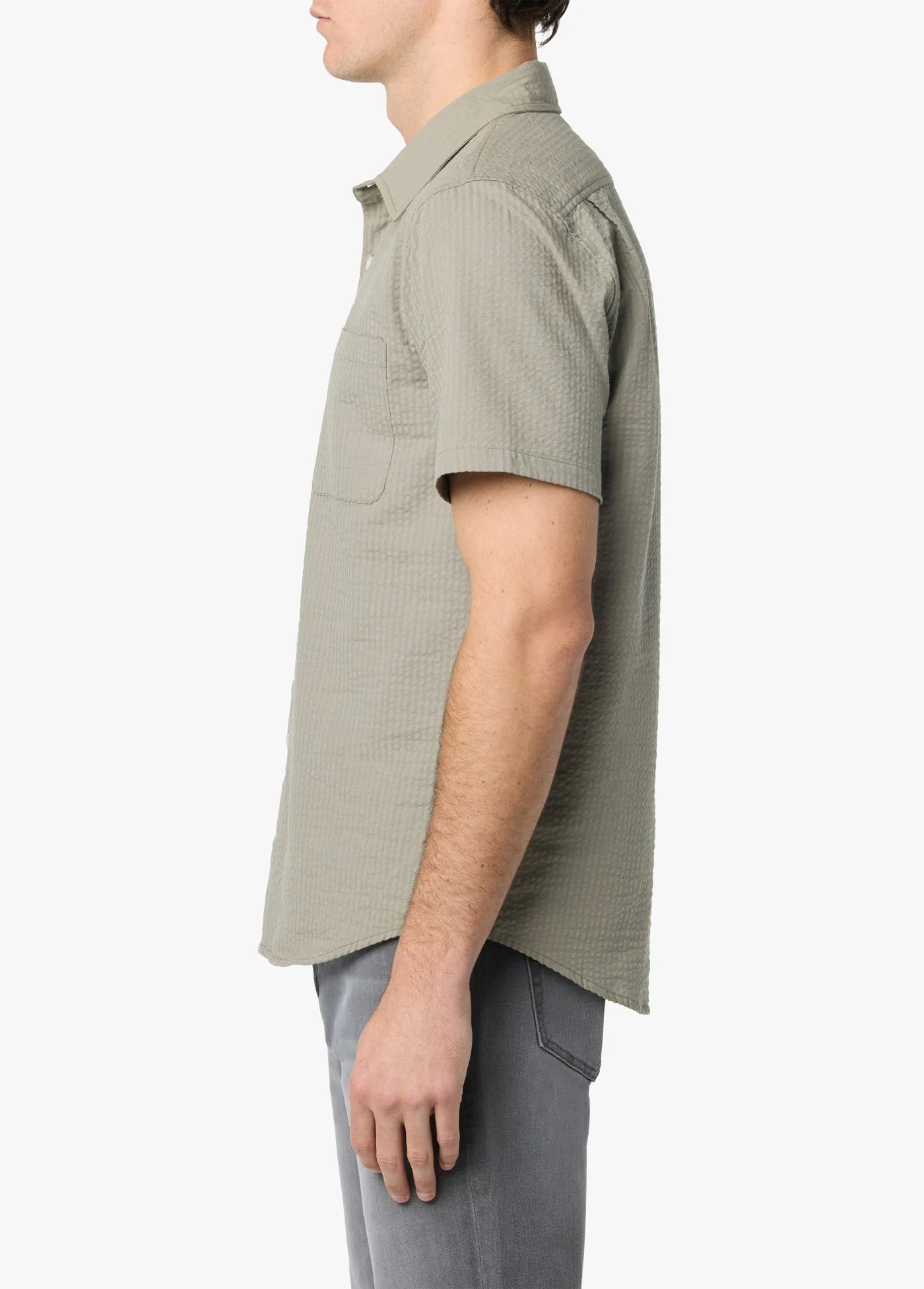 SHORT SLEEVE SEERSUCKER SOLID SHIRT sold by Joe's Jeans product image thumbnail 2
