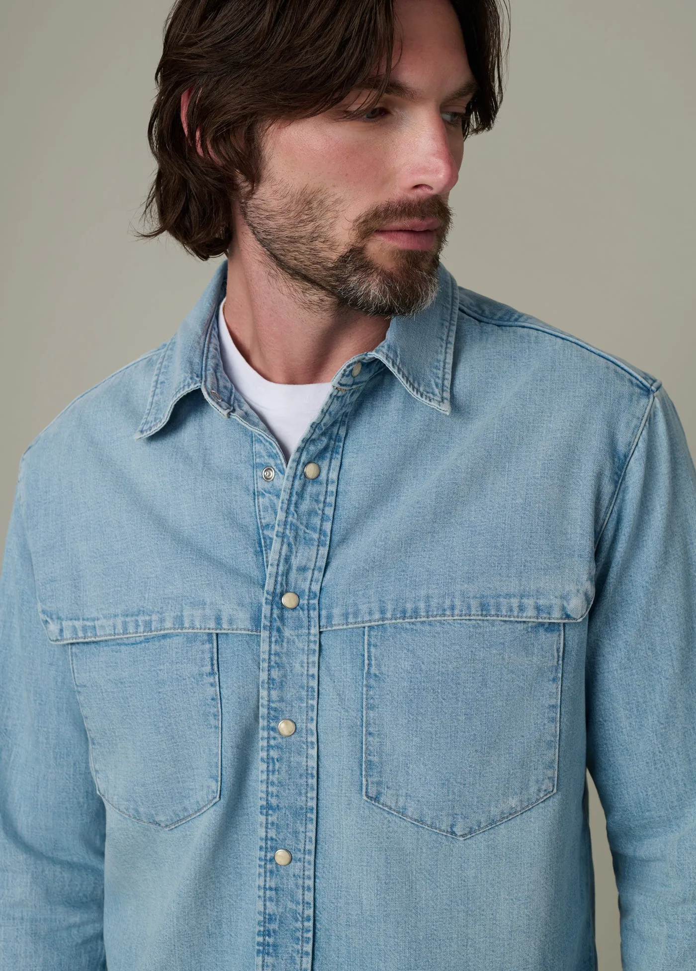 THE WAYNE DENIM WESTERN SHIRT sold by Joe's Jeans product image thumbnail 5