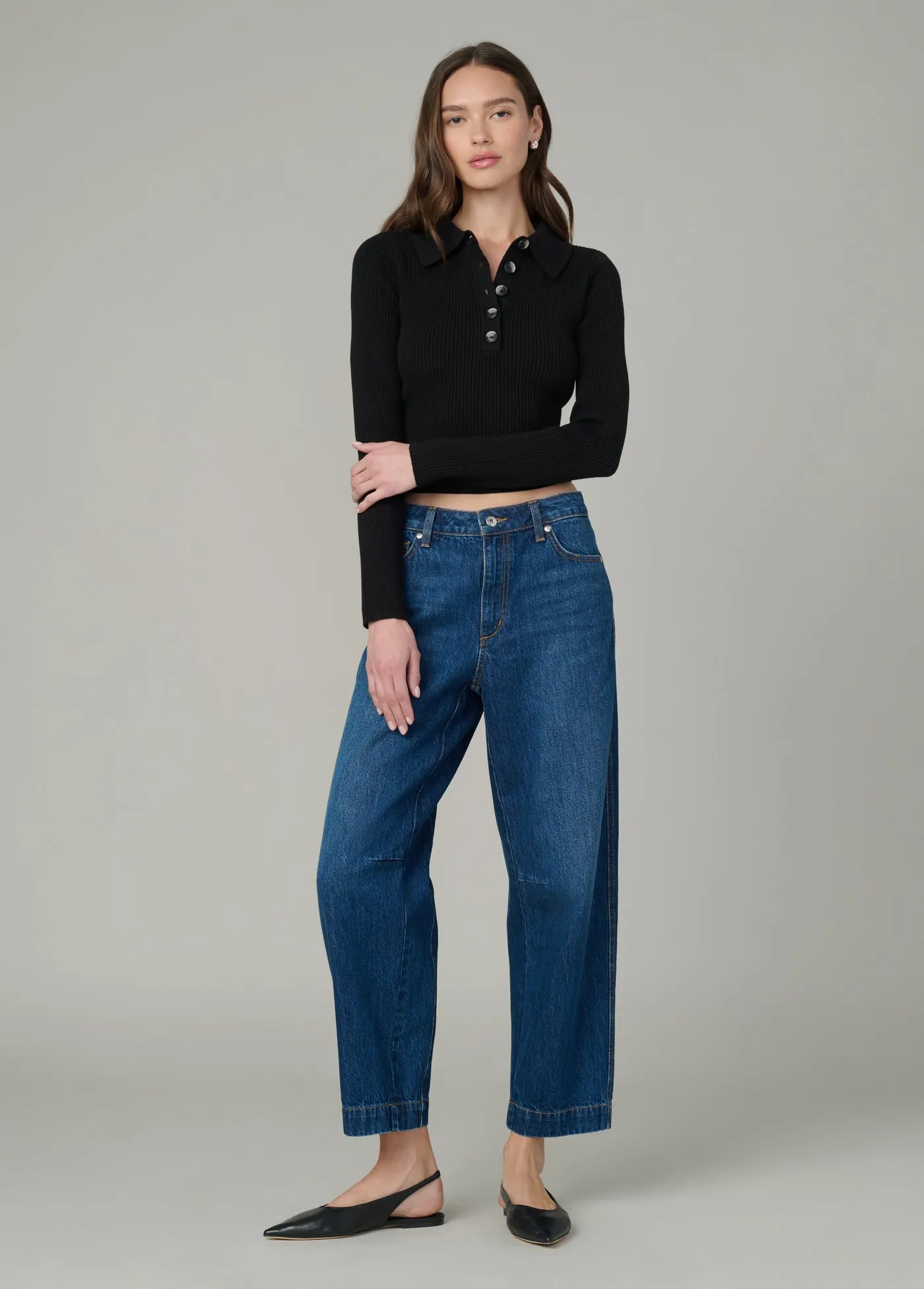 THE LISA POLO SWEATER sold by Joe's Jeans product image thumbnail 2