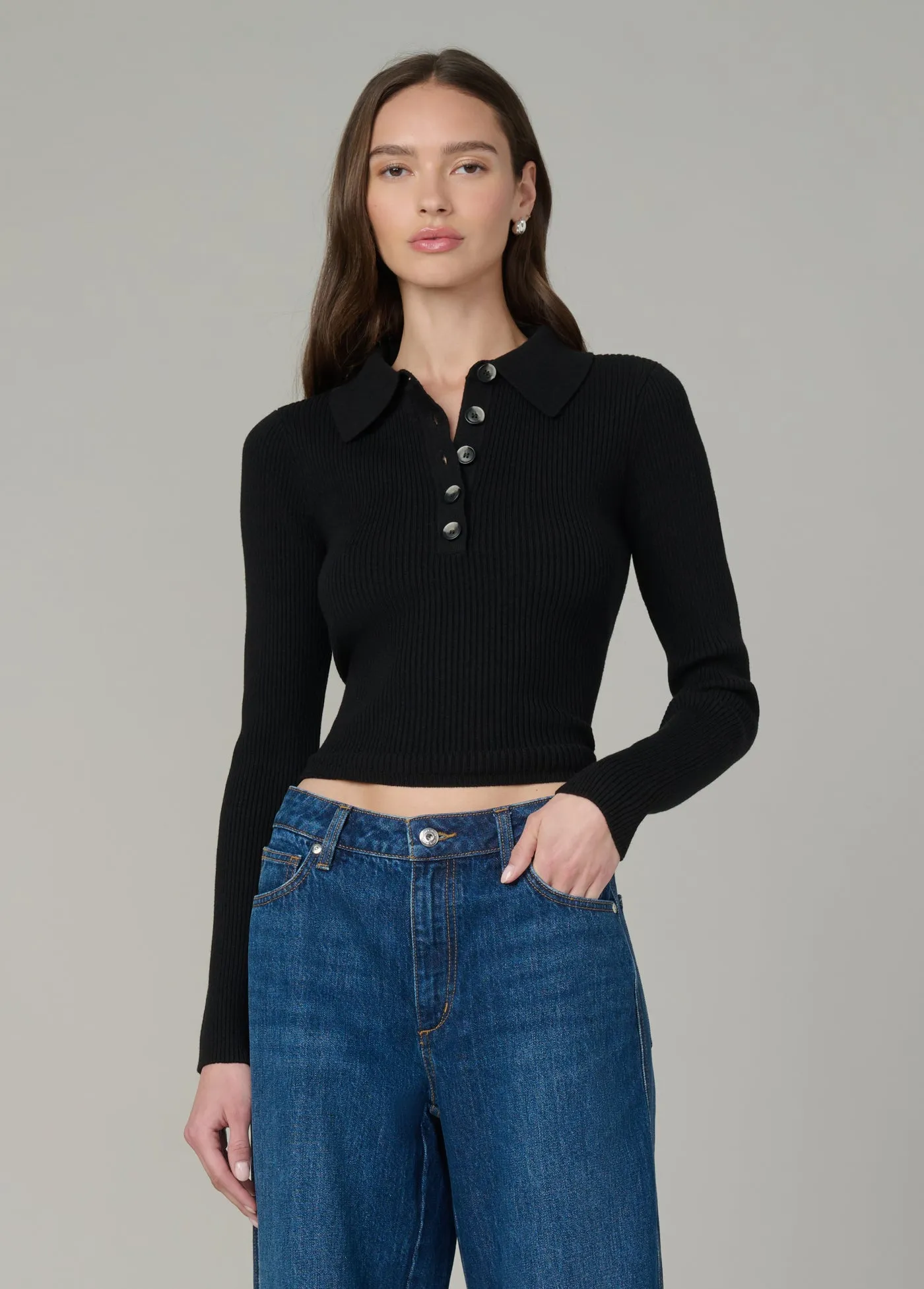 THE LISA POLO SWEATER sold by Joe's Jeans