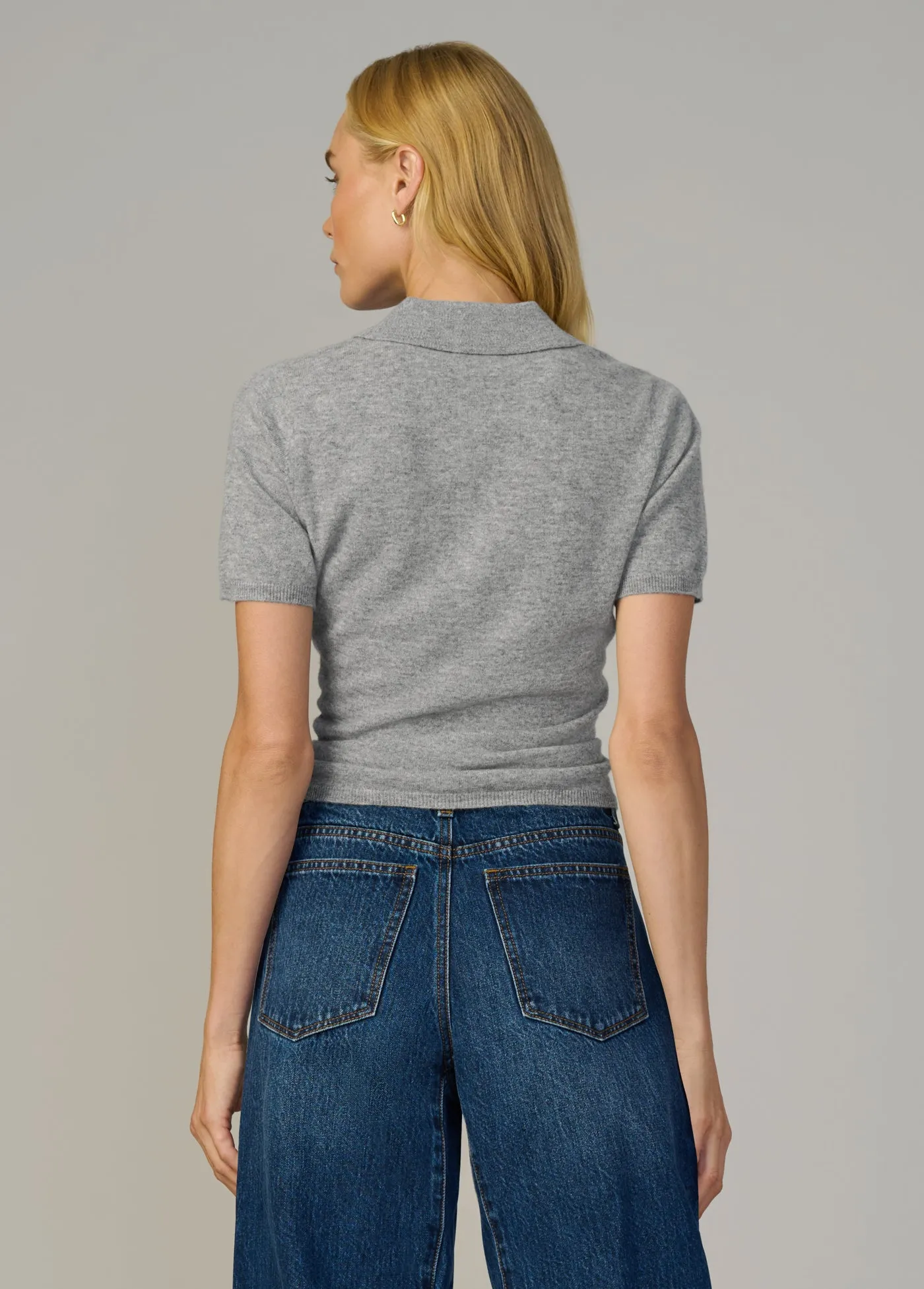 THE CASHMERE SHORT SLEEVE POLO SWEATER sold by Joe's Jeans product image thumbnail 4