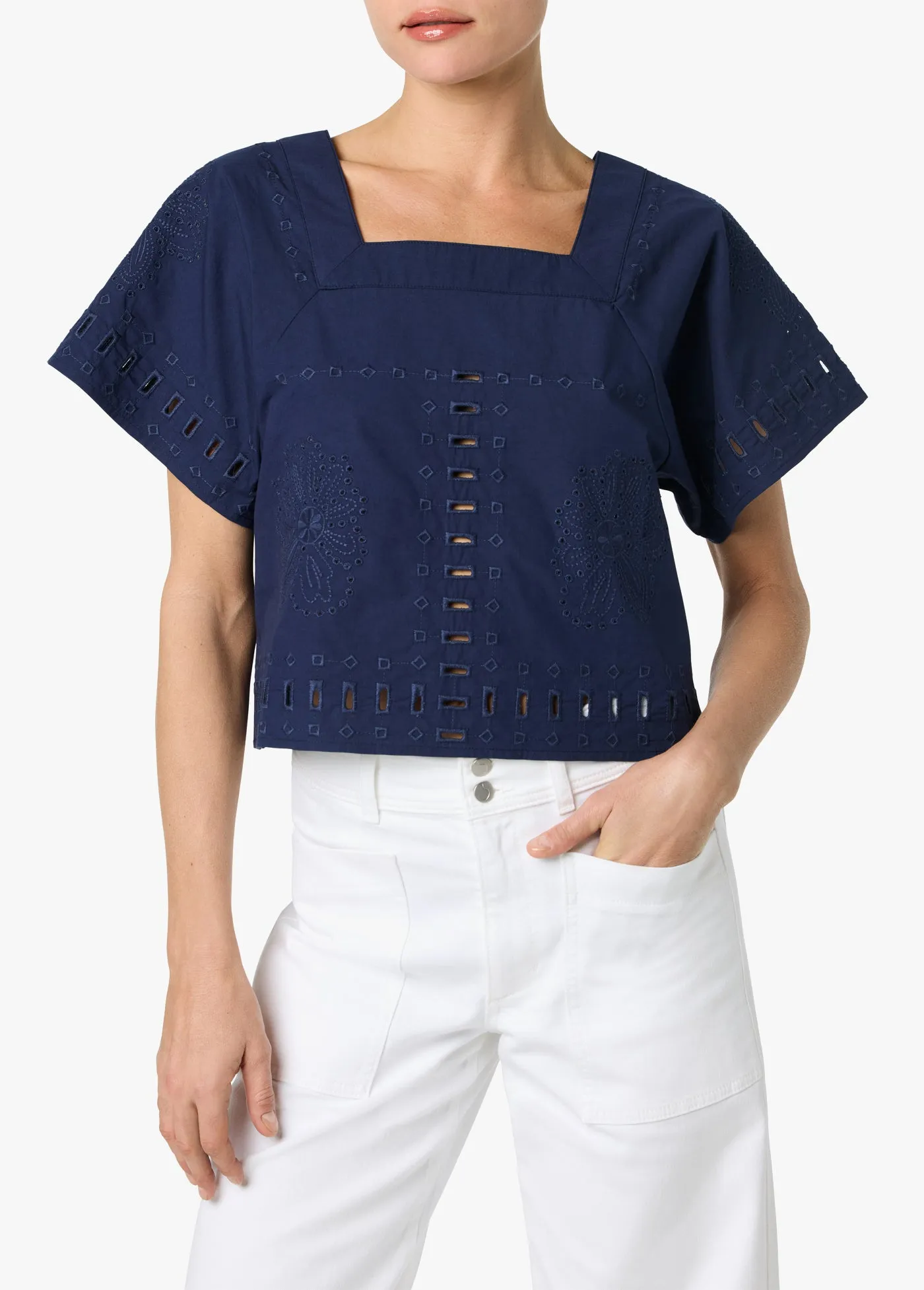 CROPPED BROADERIE TOP sold by Joe's Jeans