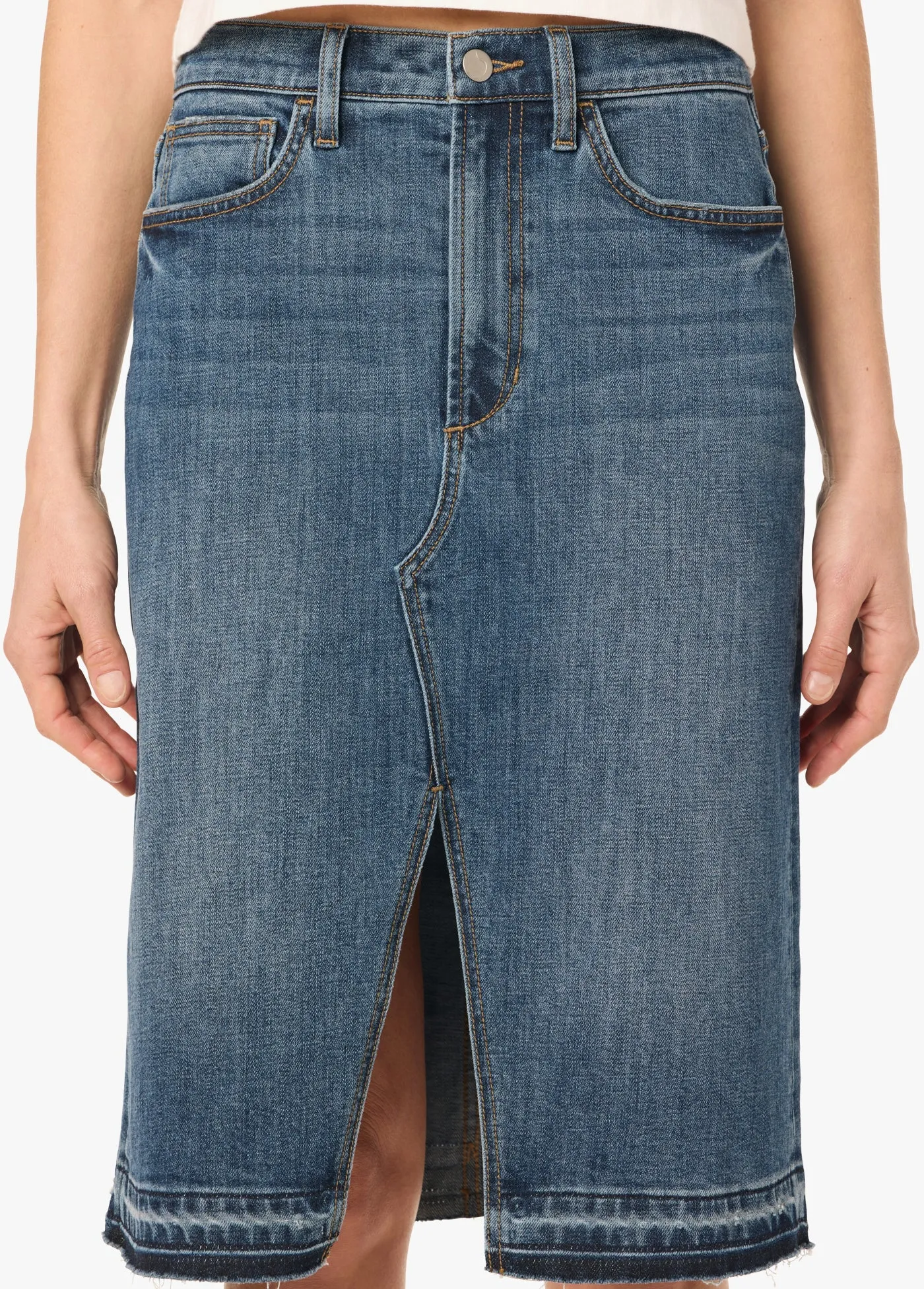 HIGH RISE MIDI SKIRT WITH FRONT SLIT sold by Joe's Jeans product image thumbnail 4