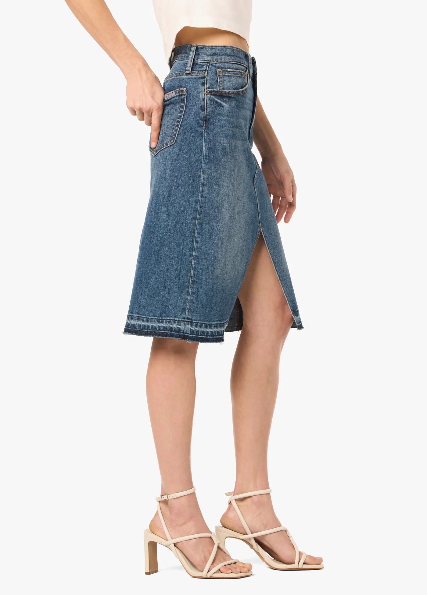 HIGH RISE MIDI SKIRT WITH FRONT SLIT sold by Joe's Jeans product image thumbnail 2