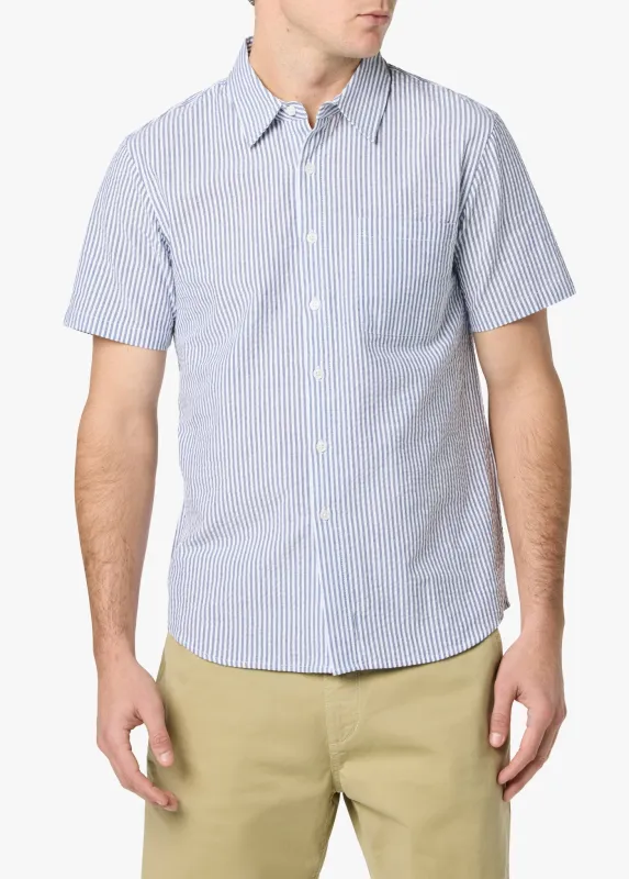 SHORT SLEEVE SEERSUCKER STRIPE SHIRT sold by Joe's Jeans