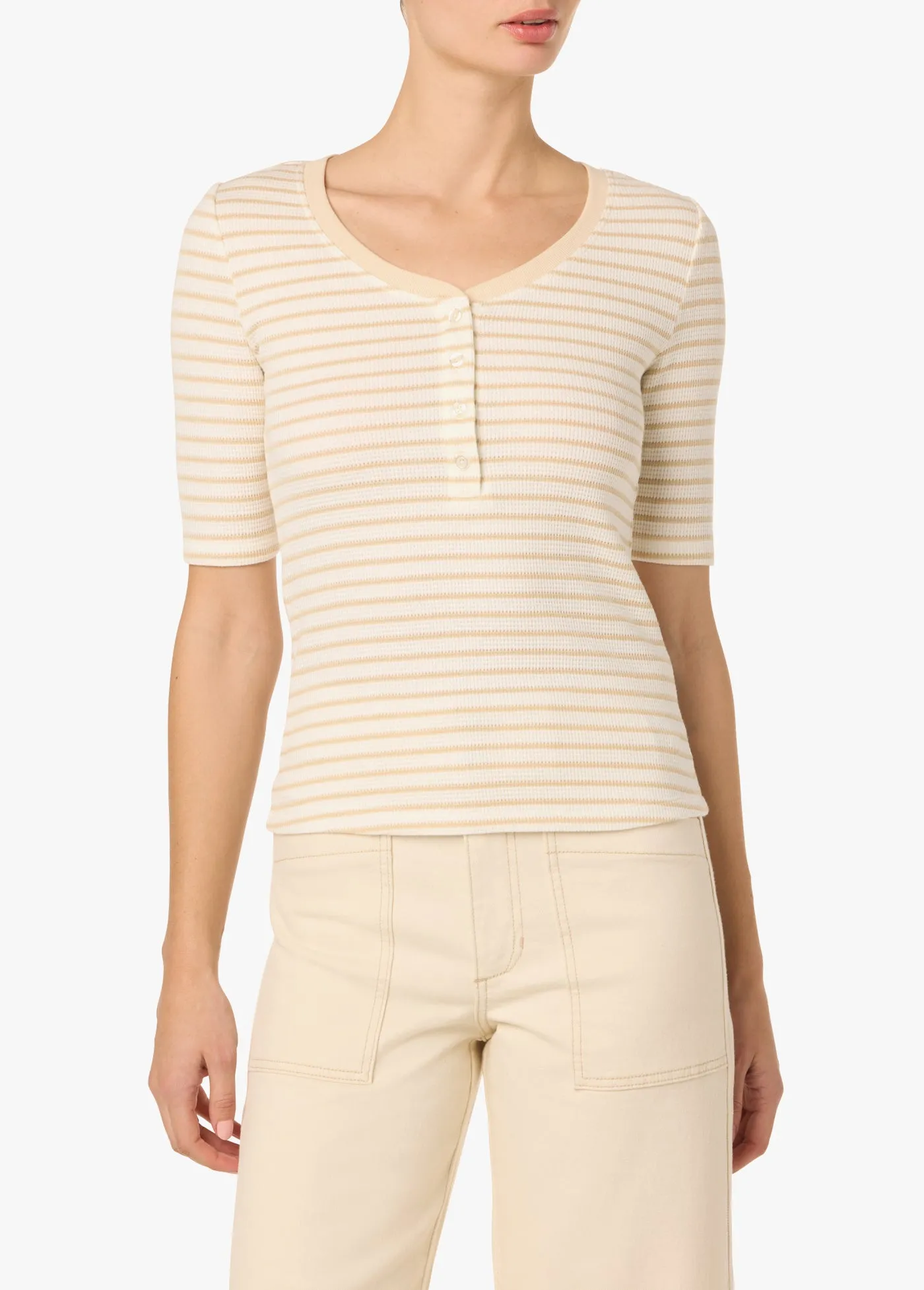 HENLEY HALF SLEEVE TOP sold by Joe's Jeans