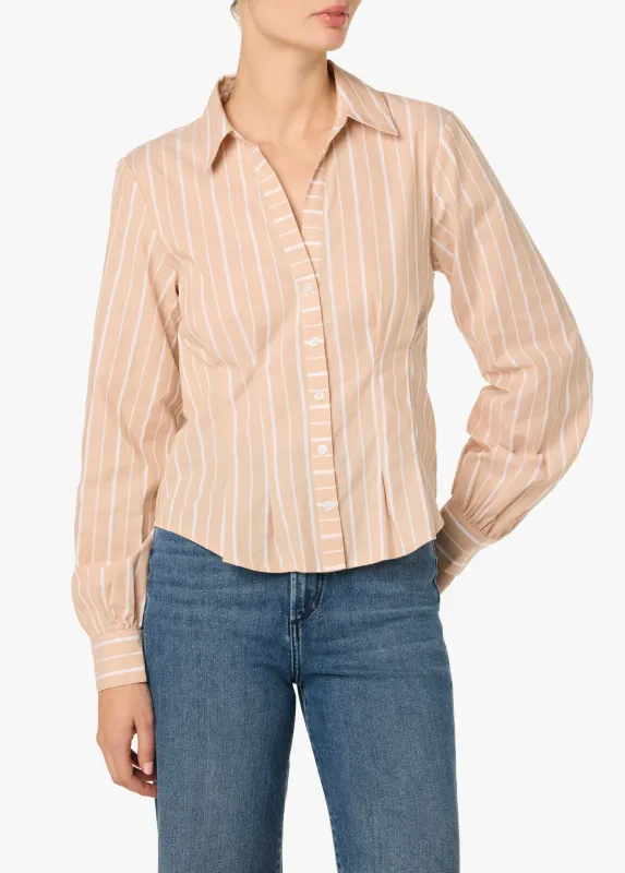STRIPED PLEATED DRESS SHIRT sold by Joe's Jeans