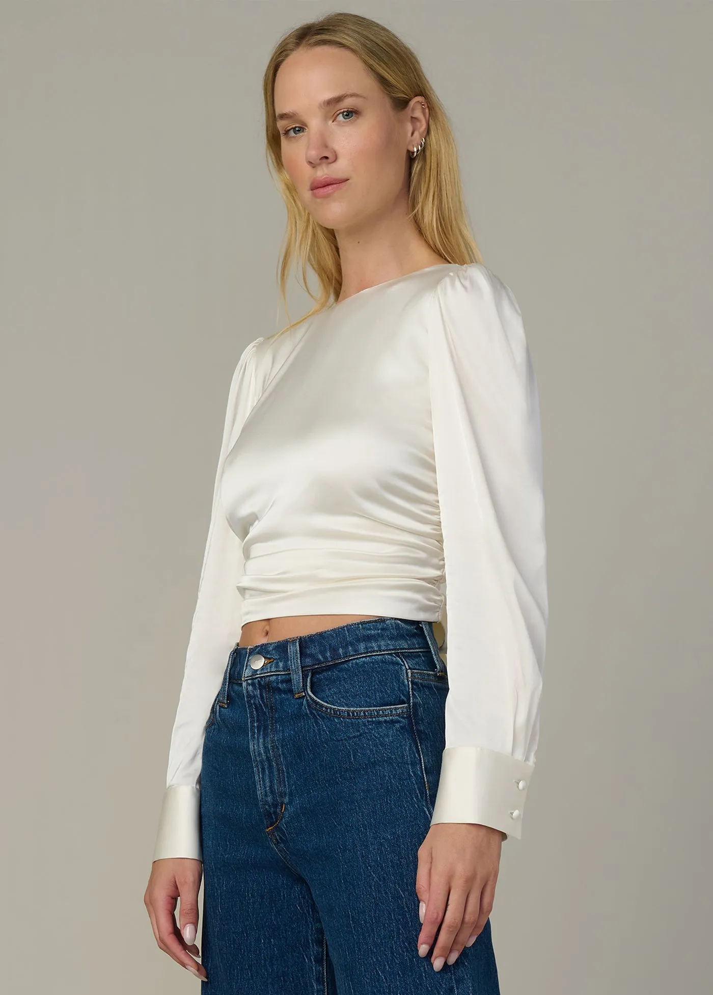 THE MARIE TIE BACK BLOUSE sold by Joe's Jeans product image thumbnail 3