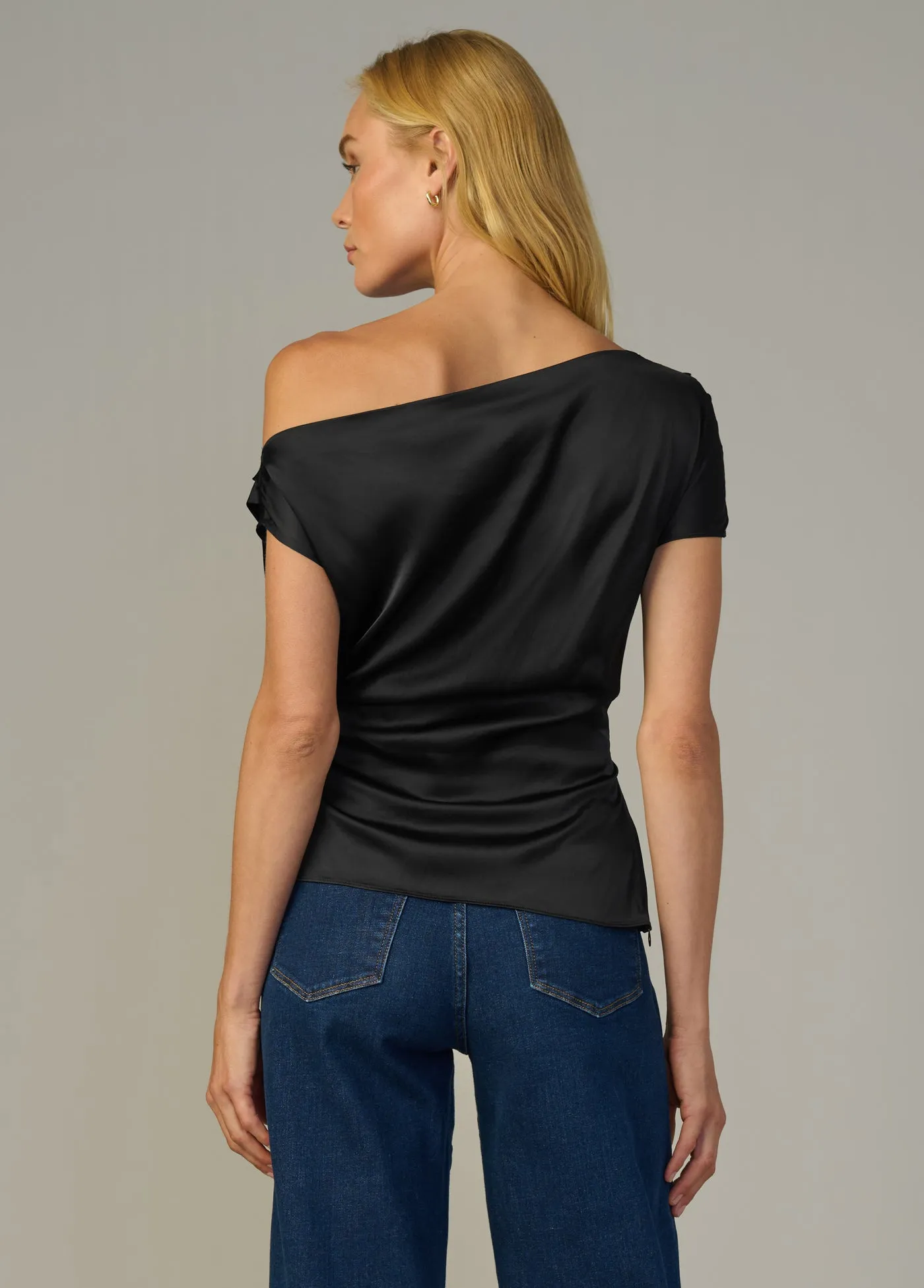 THE ISLA DRAPED BLOUSE sold by Joe's Jeans product image thumbnail 4