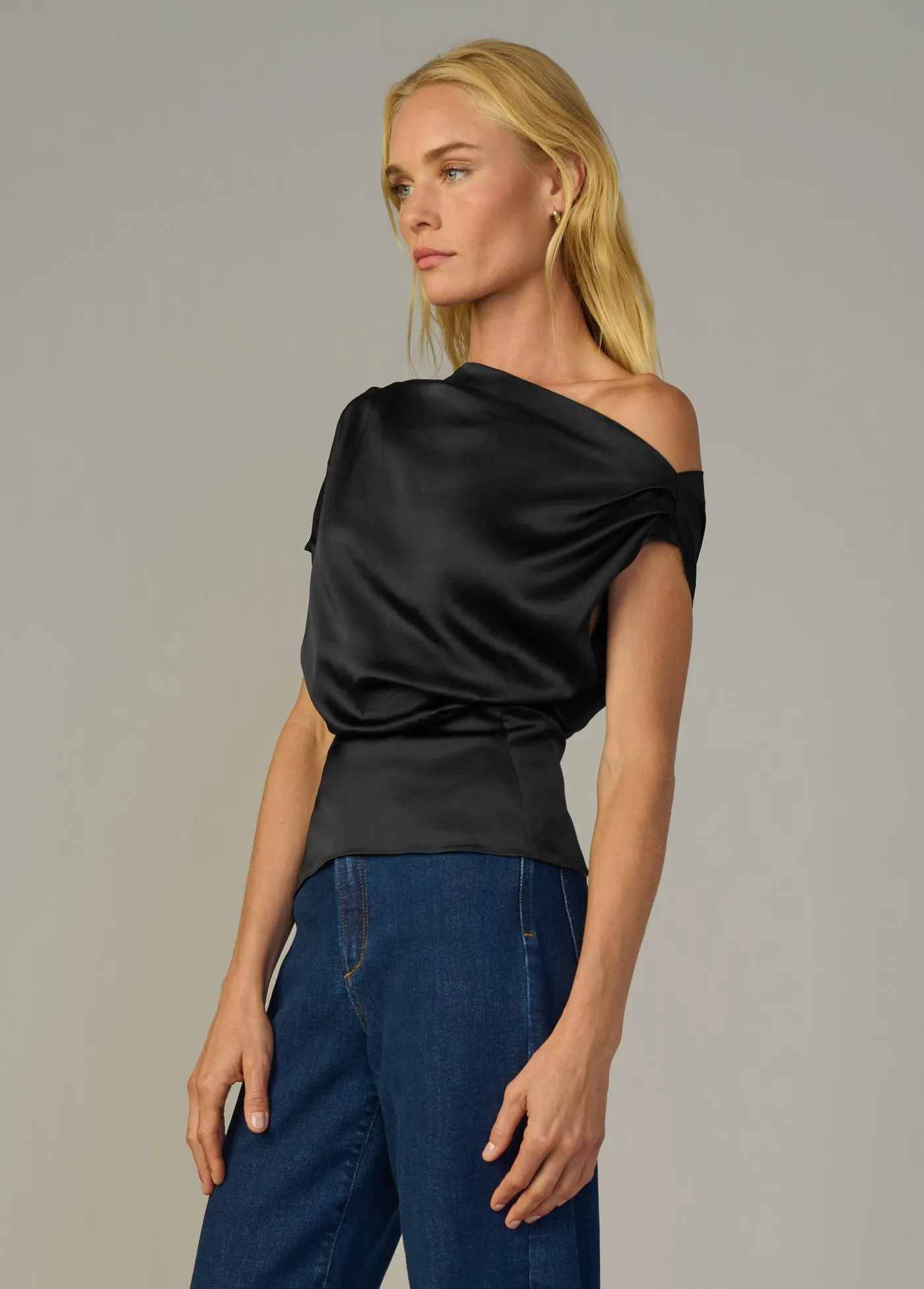 THE ISLA DRAPED BLOUSE sold by Joe's Jeans product image thumbnail 3