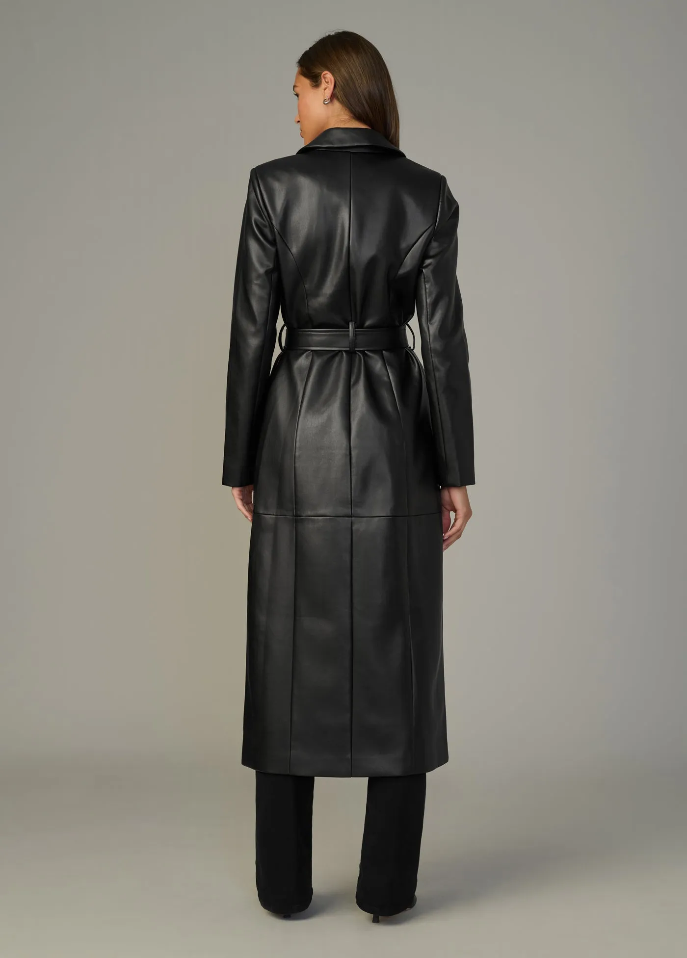 THE VEGAN LEATHER LONG COAT sold by Joe's Jeans product image thumbnail 4