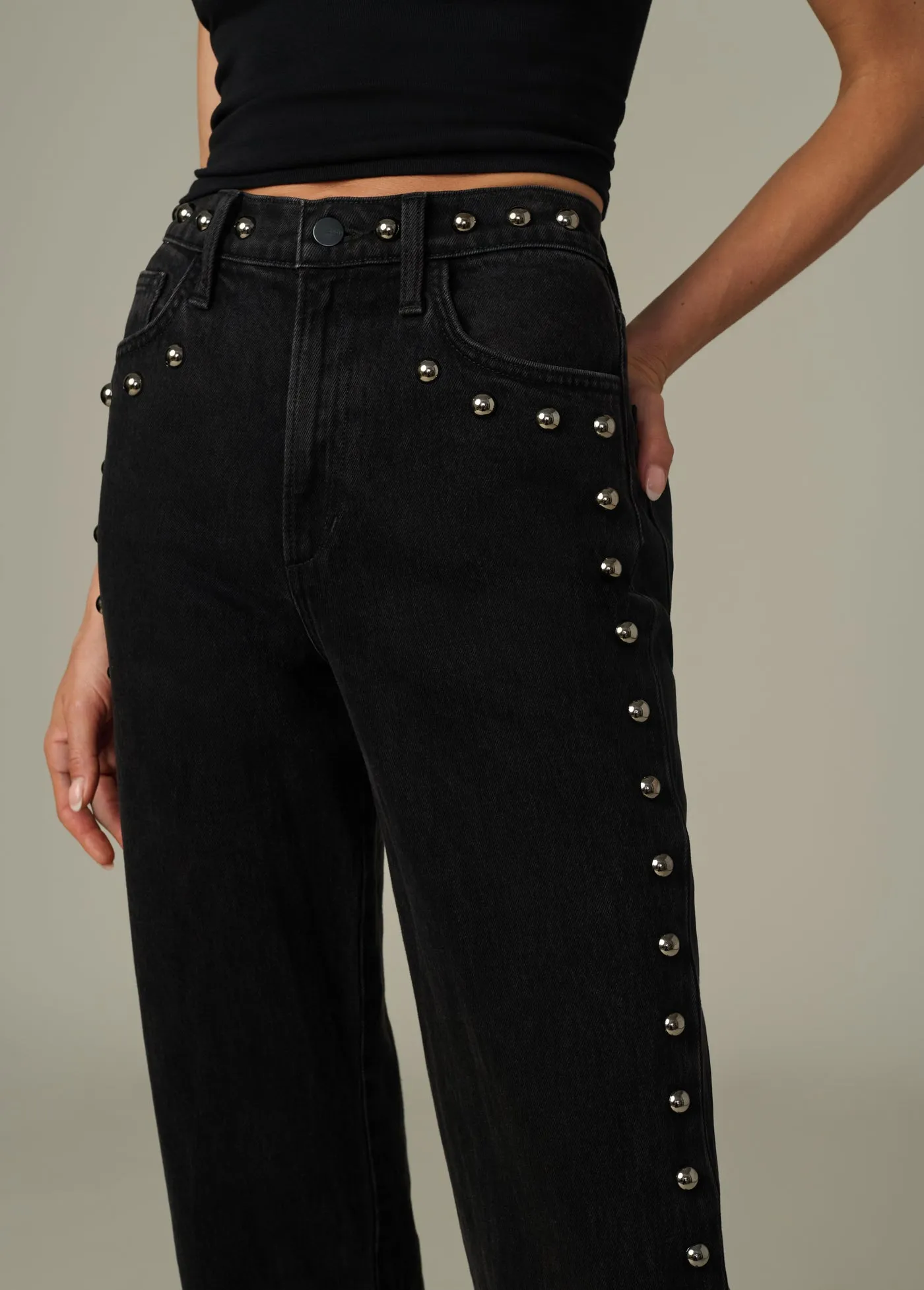 THE MARGOT STUDDED STRAIGHT sold by Joe's Jeans product image thumbnail 5