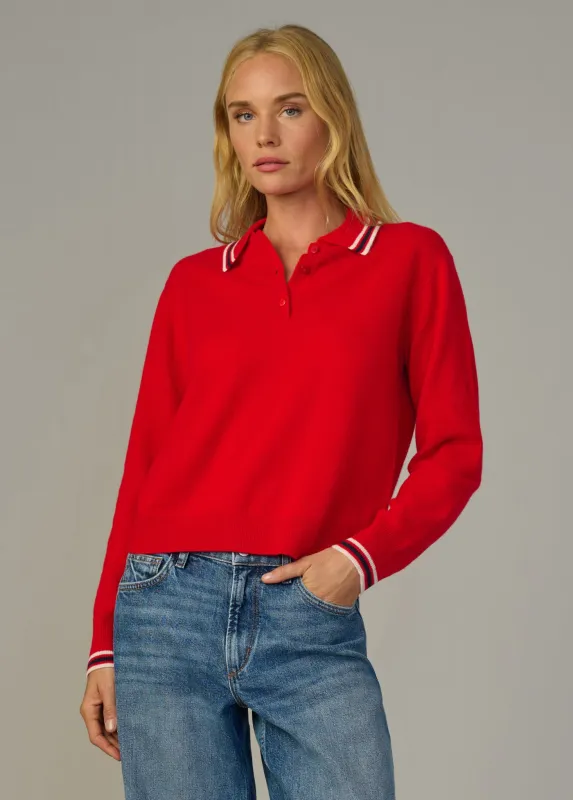 THE LONG SLEEVE CASHMERE POLO sold by Joe's Jeans