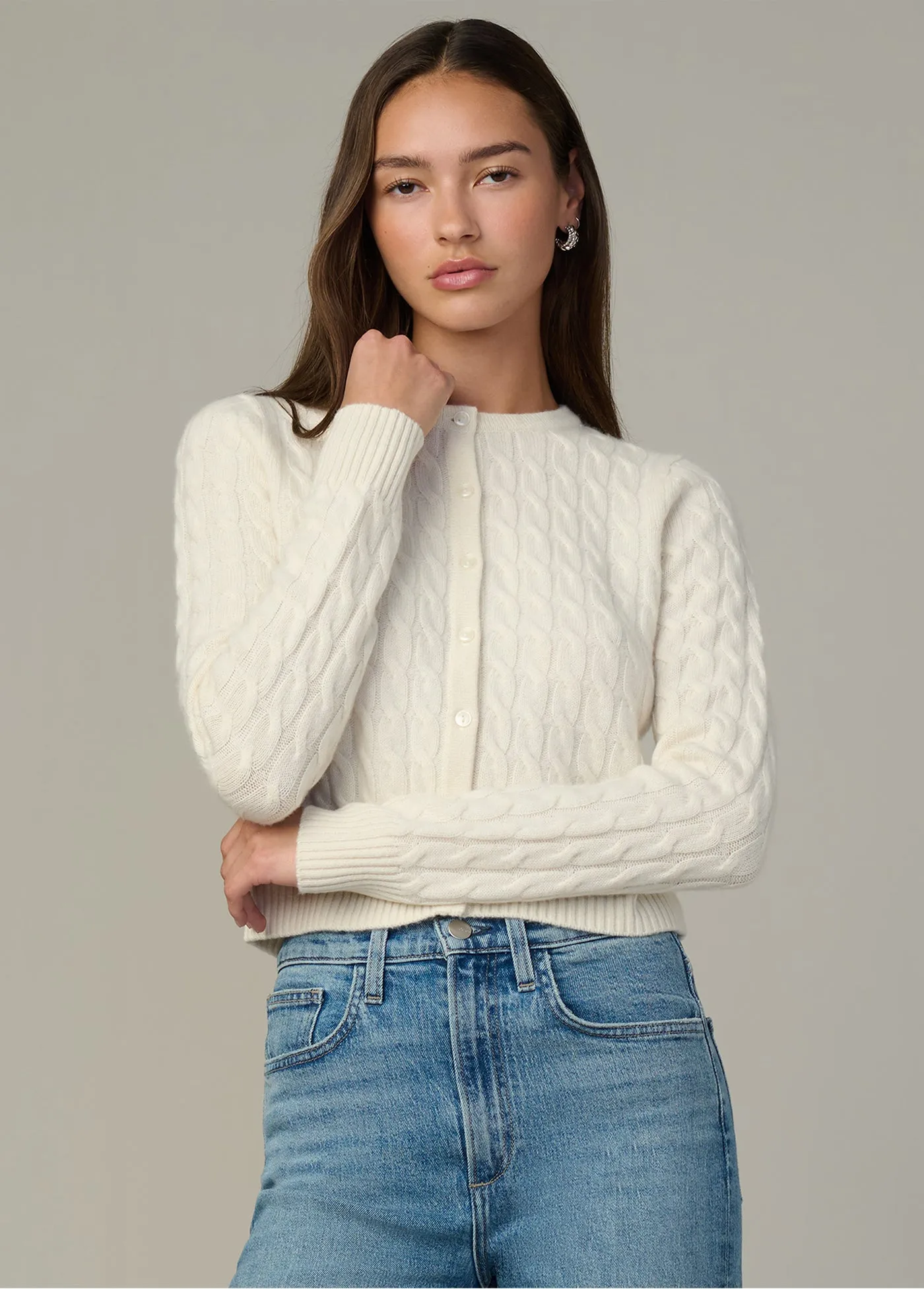 THE CABLE DANI CASHMERE CARDIGAN sold by Joe's Jeans