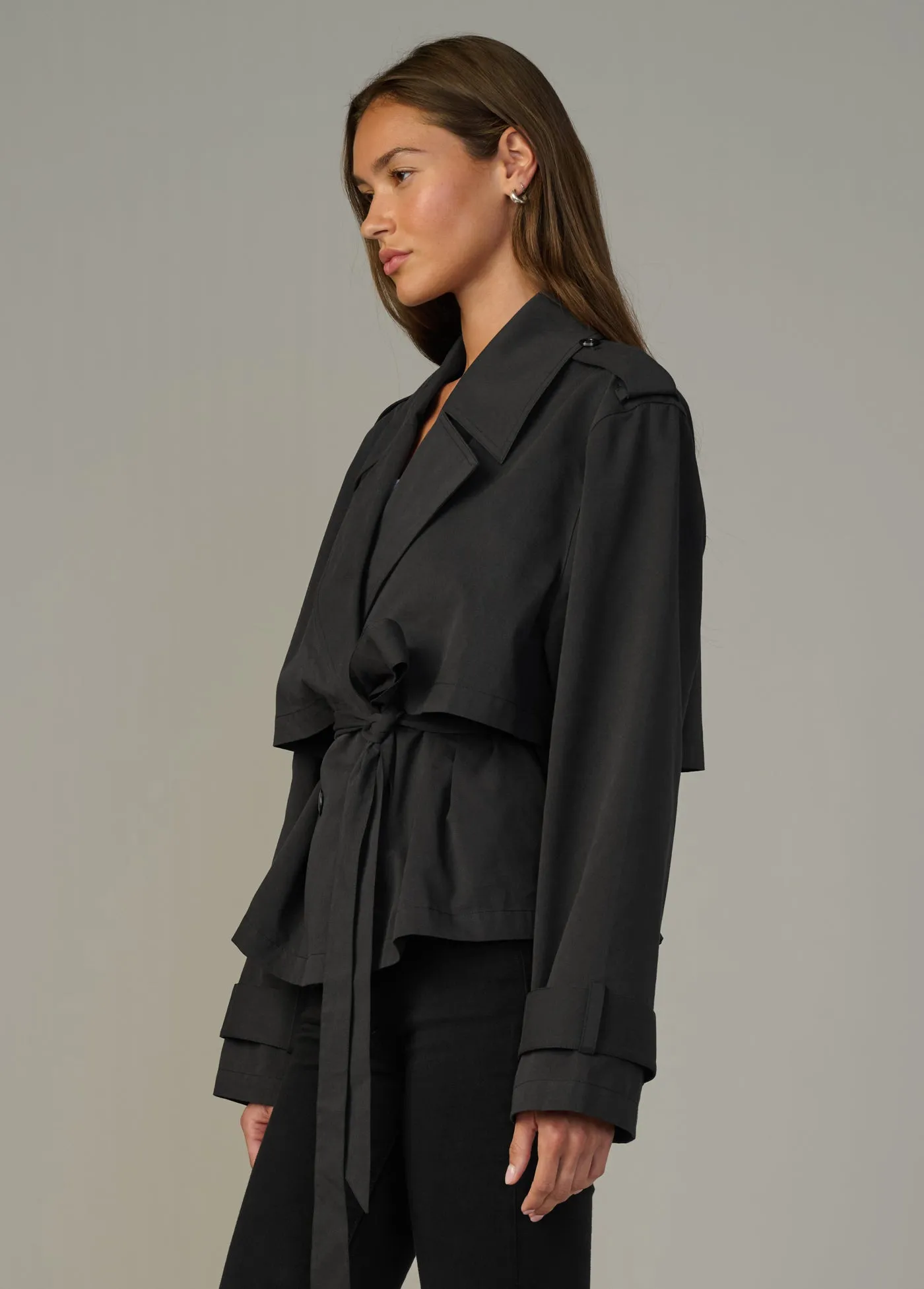 THE LIZ CROPPED TRENCH COAT sold by Joe's Jeans product image thumbnail 3