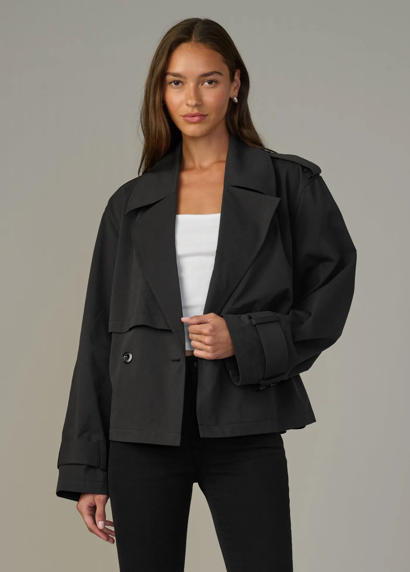 THE LIZ CROPPED TRENCH COAT sold by Joe's Jeans