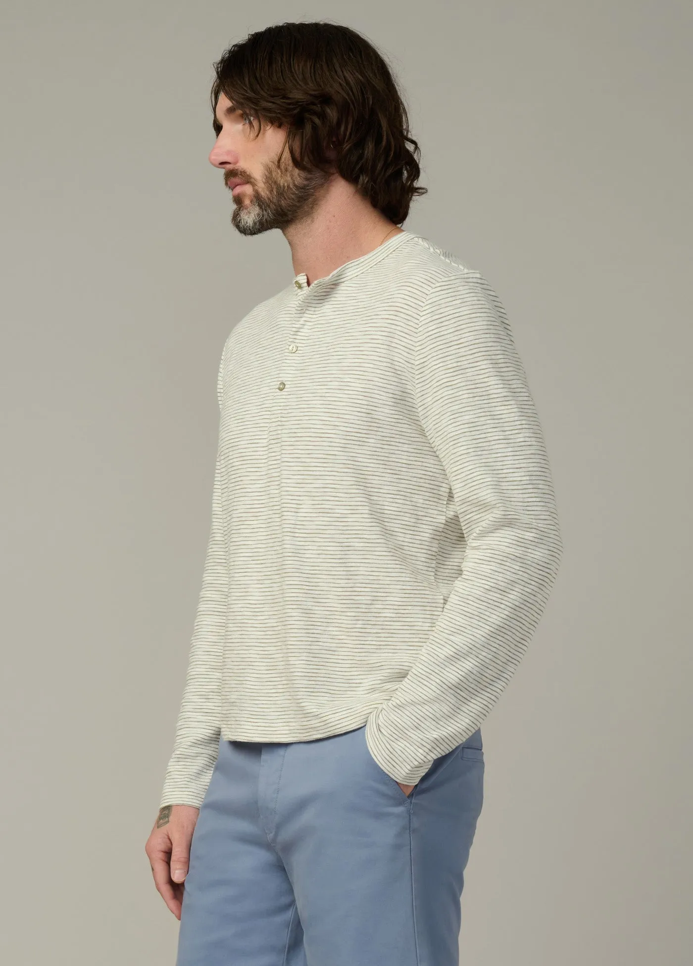 THE STRIPED HENLEY sold by Joe's Jeans product image thumbnail 3