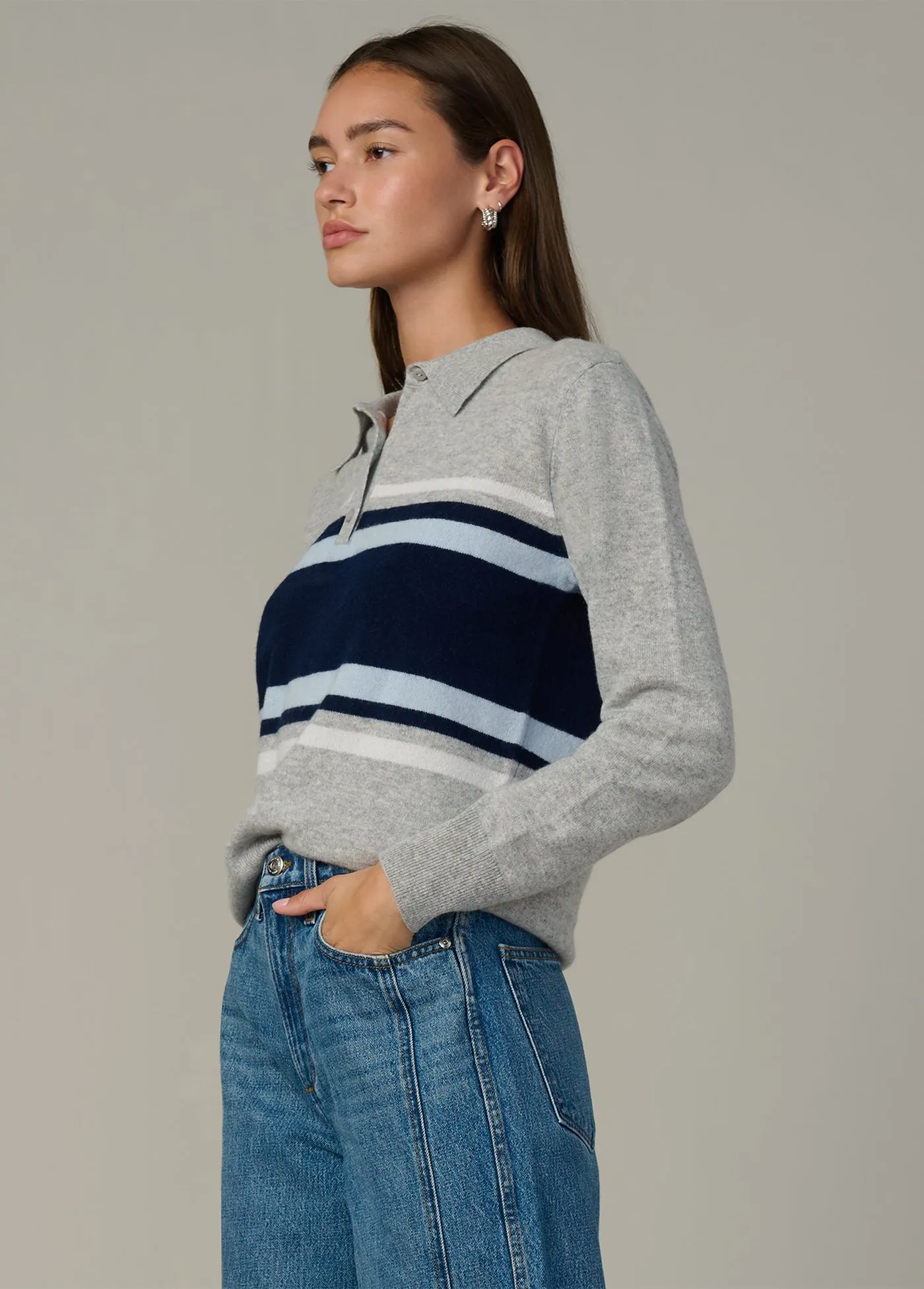 THE LONG SLEEVE CASHMERE POLO sold by Joe's Jeans product image thumbnail 3